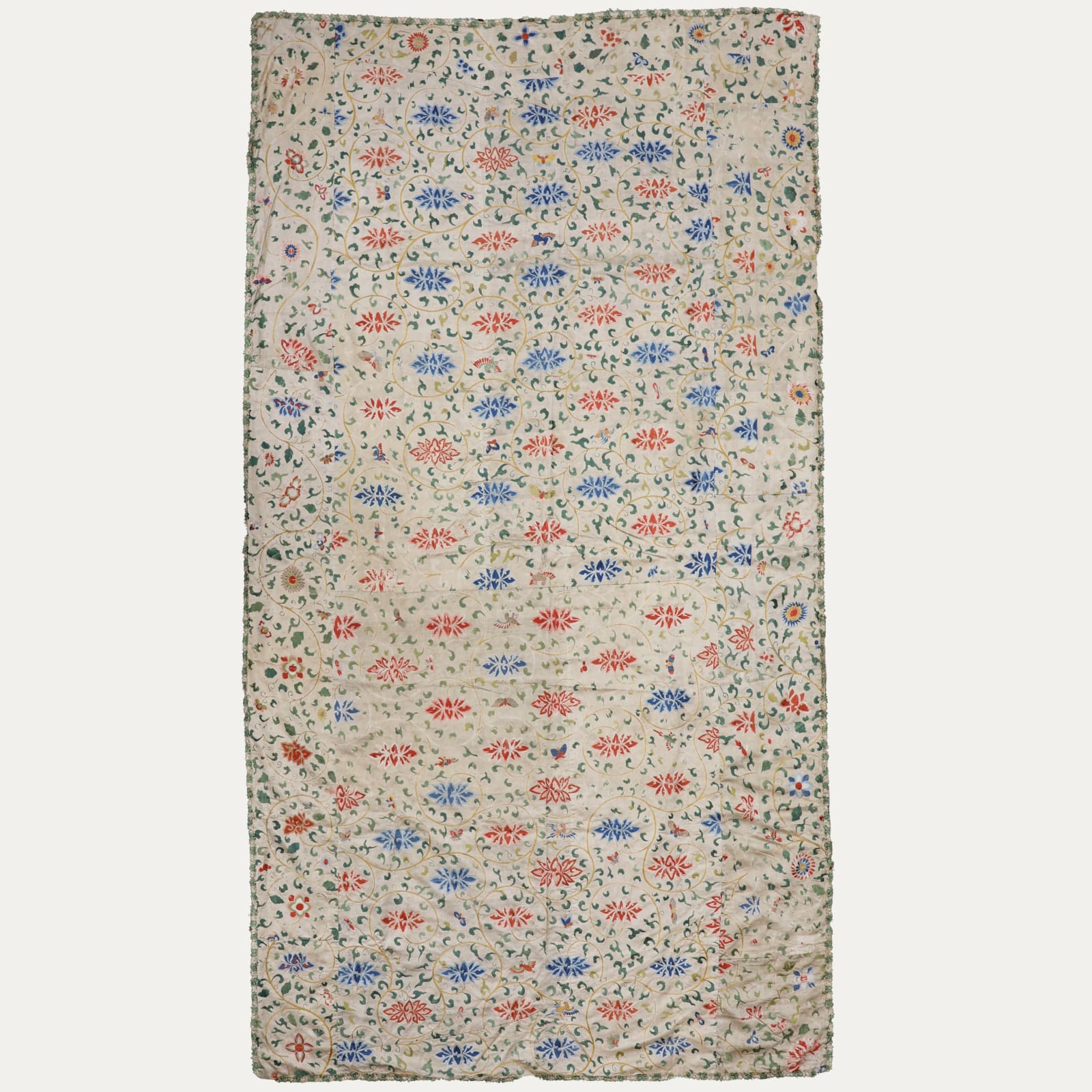 17th C. Embroidered Silk Textile from Ming Period