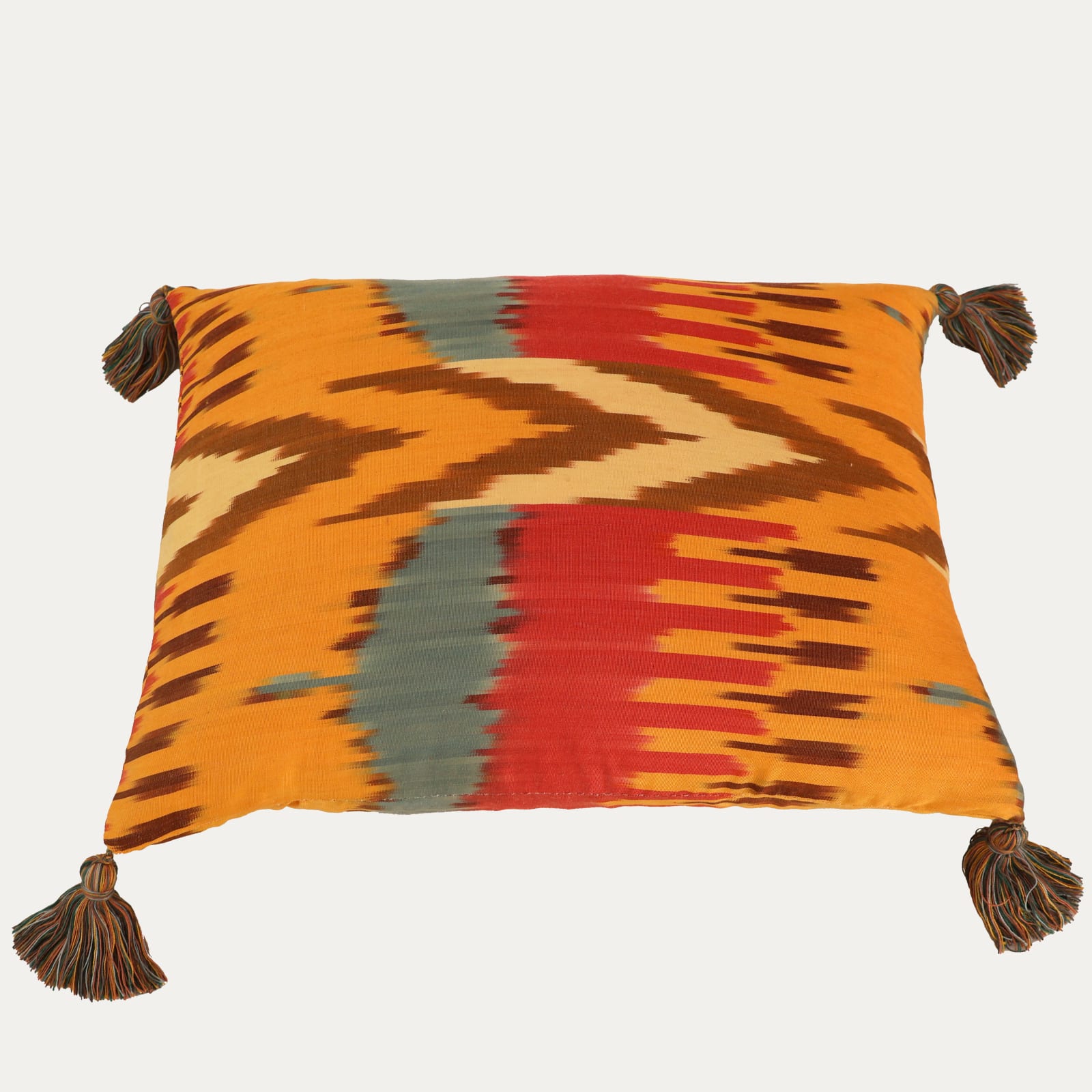 Wonderful Ikat Cushion with Bespoke Tassels