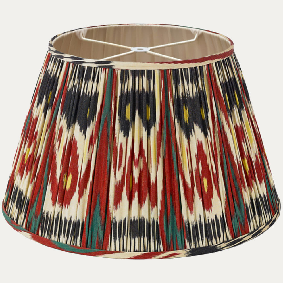 Robert Kime Andijan Silk & Cotton Ikat Lampshade with Silk Lining