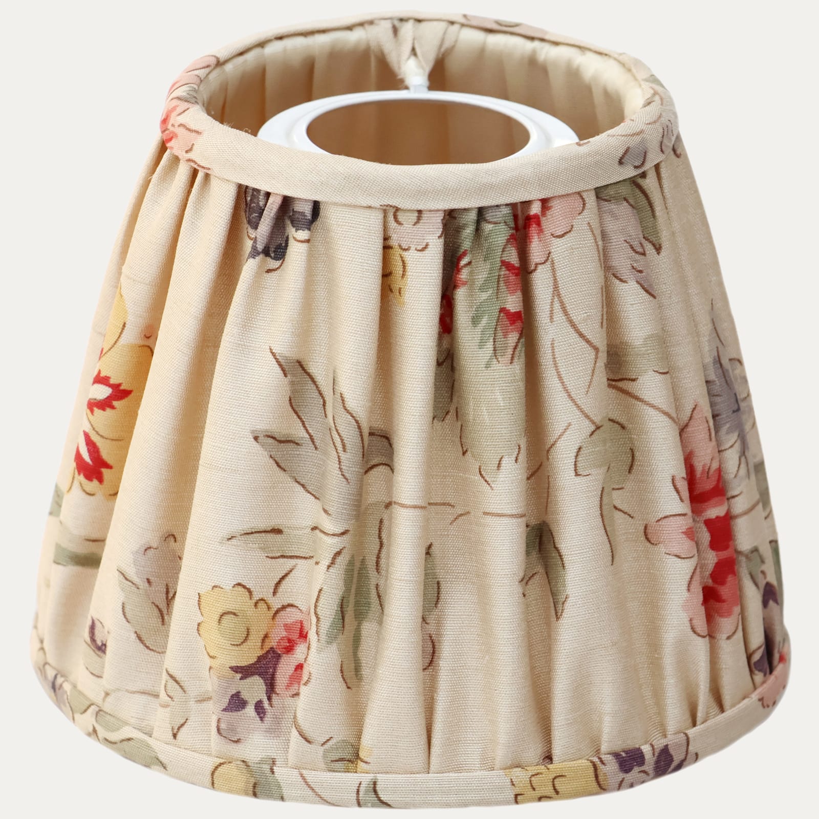 Bennison Samarkand Beige on Silk Handsewn Reading Light Lampshade