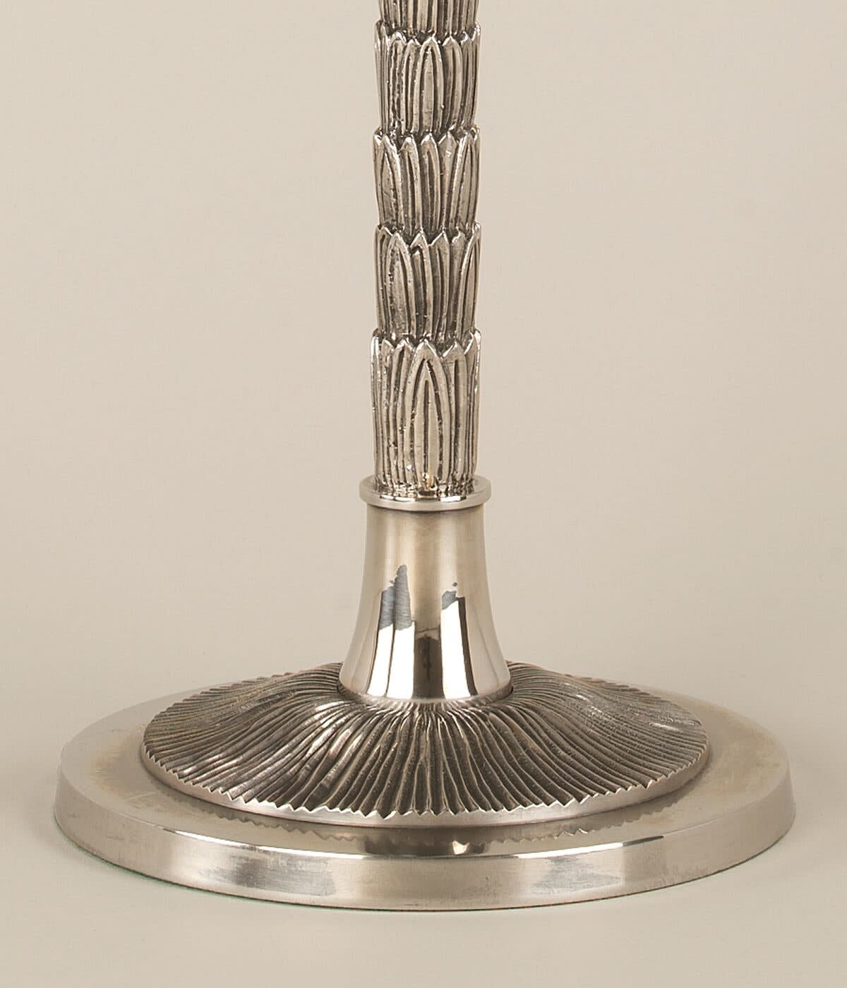 Acanthus Column Table Lamp Antiqued Silver
