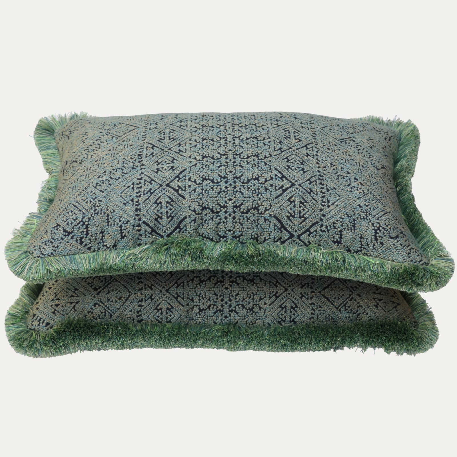 Guy Goodfellow Fez Weave Agean Cushion with Brush Fringe