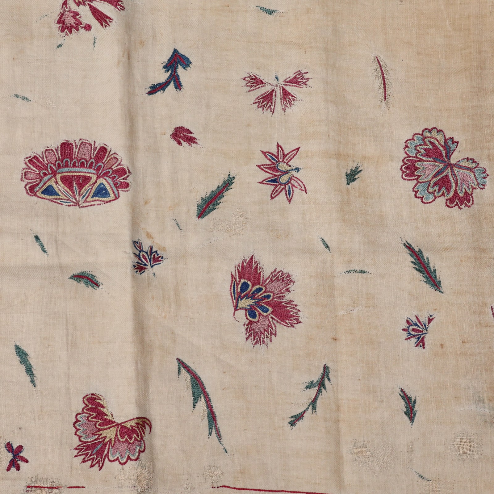 Intricately hand embroidered Mogal textile