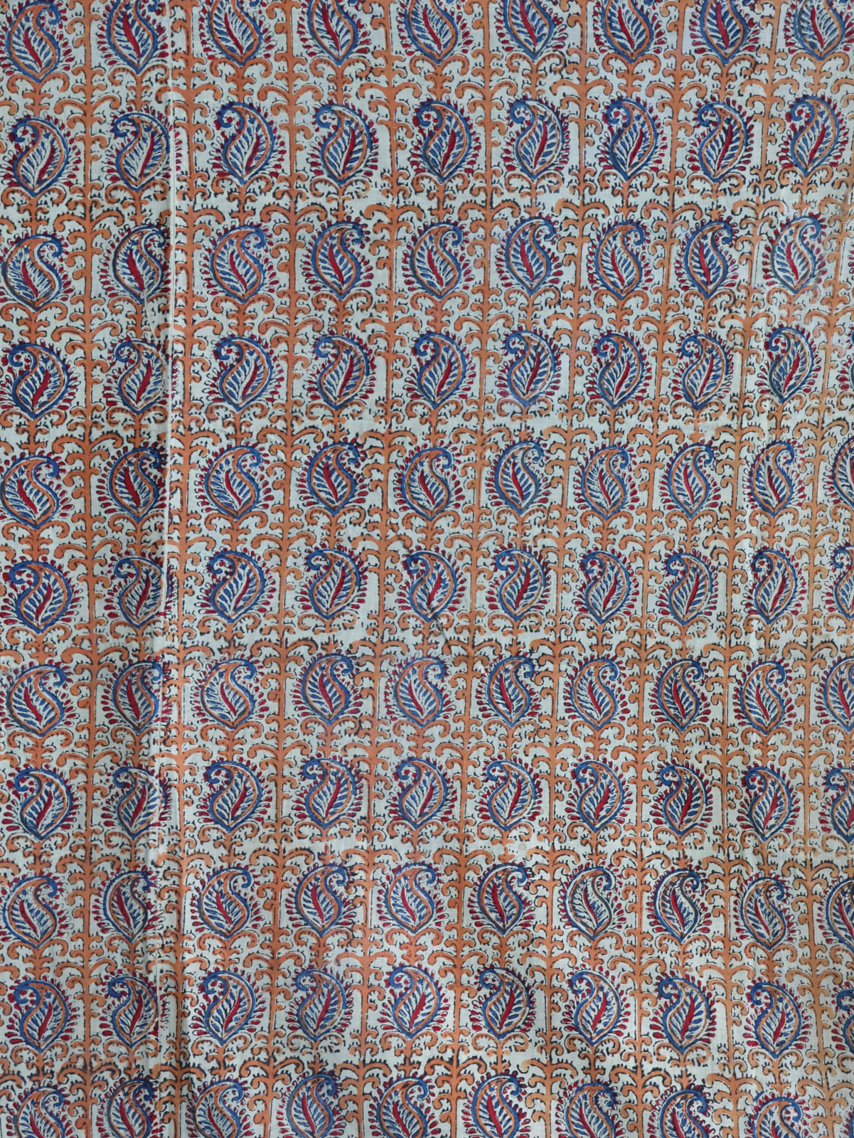 Large Indian Hand Block Printed Textile