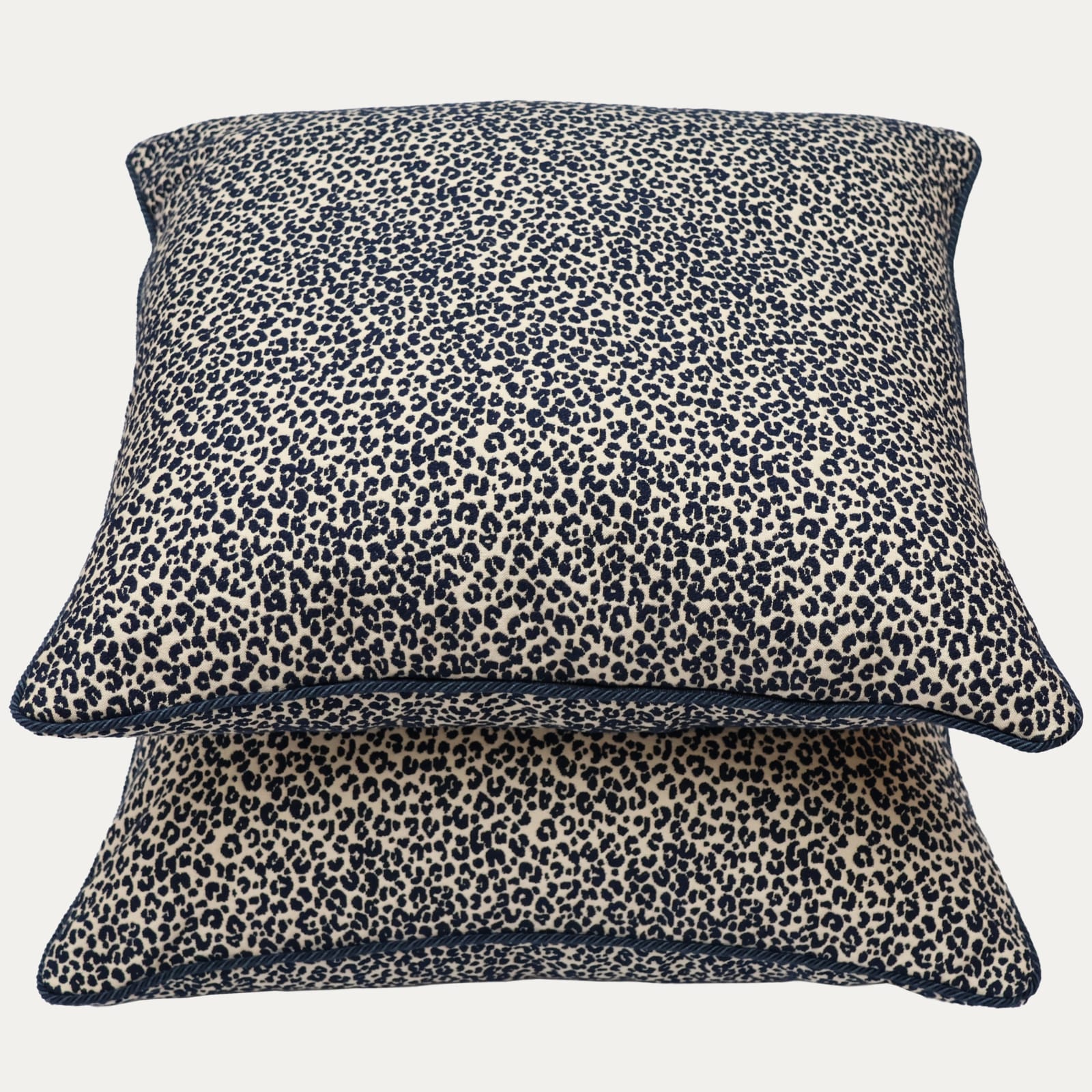 Pierre Frey Le Manach Mini Leopard Indigo with Piping