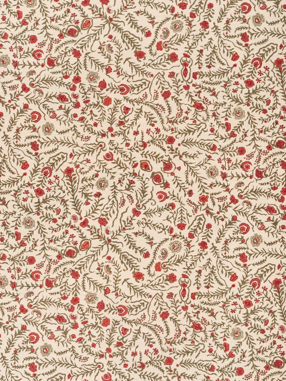 Cinnabar Green Red On Beige