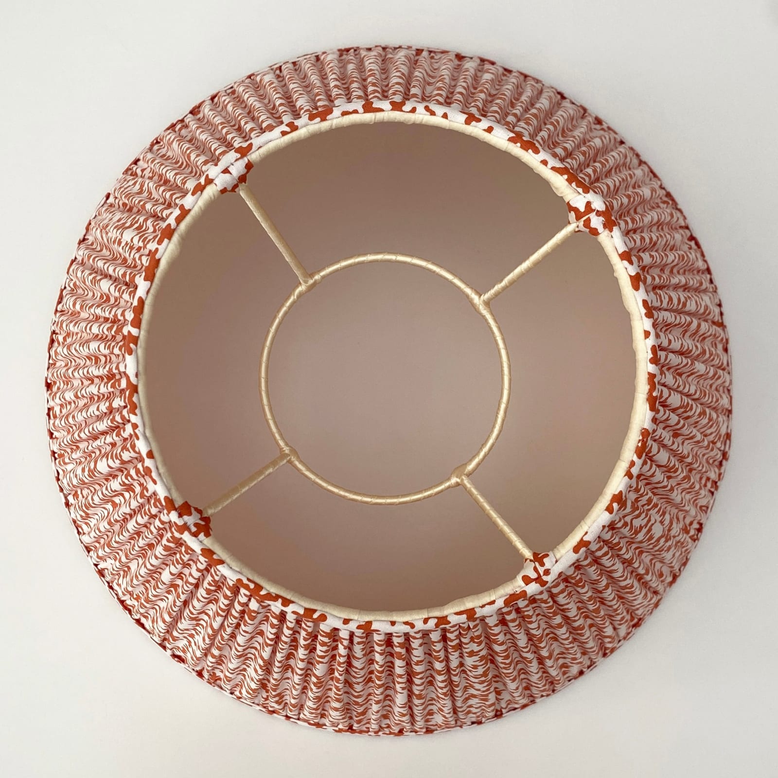 Sibyl Colefax & John Fowler Seaweed Orange on Cotton Lampshade