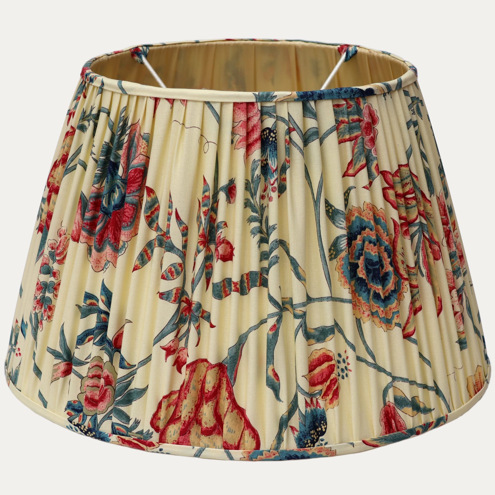 Pierre Frey Braquenie Saint Leger Bleu Handsewn Gathered Lampshade