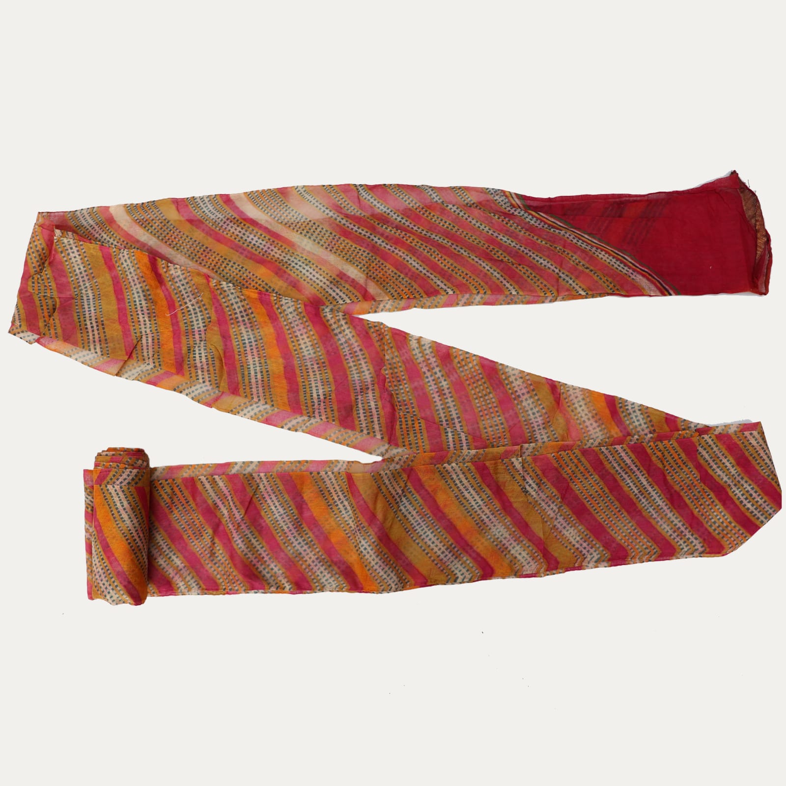 Vintage Rajasthan Leheriya Turban with Handmade Dyed Colours