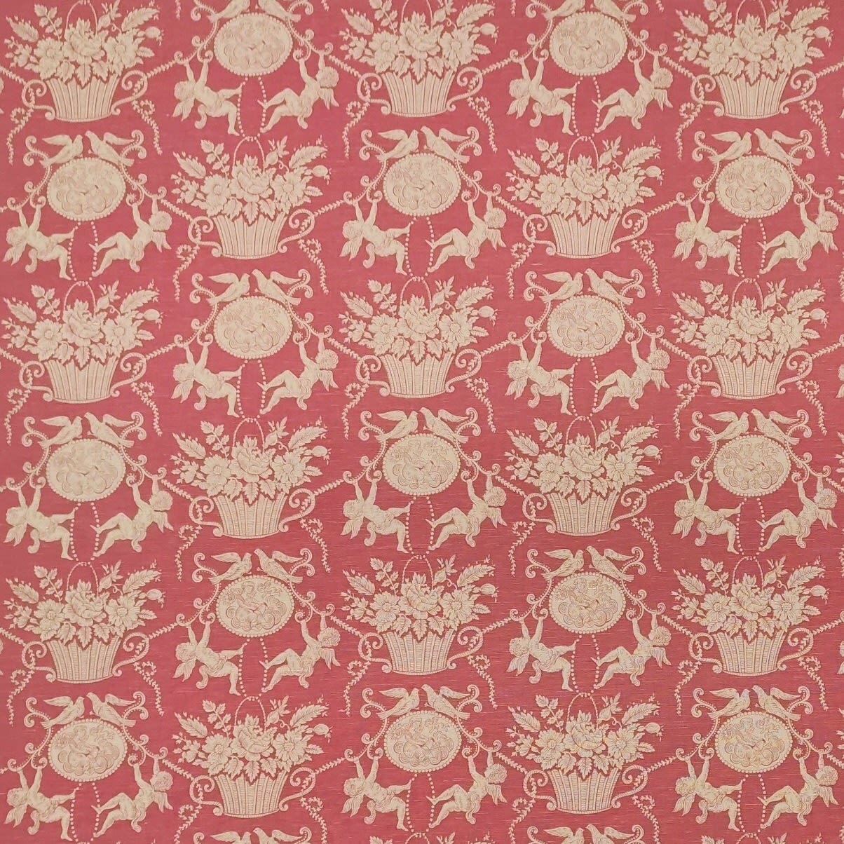 Toile Cherubins Rose Crème