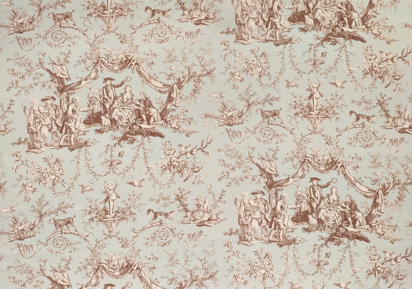Toile Greuze Marron Bleu Turqoiuse