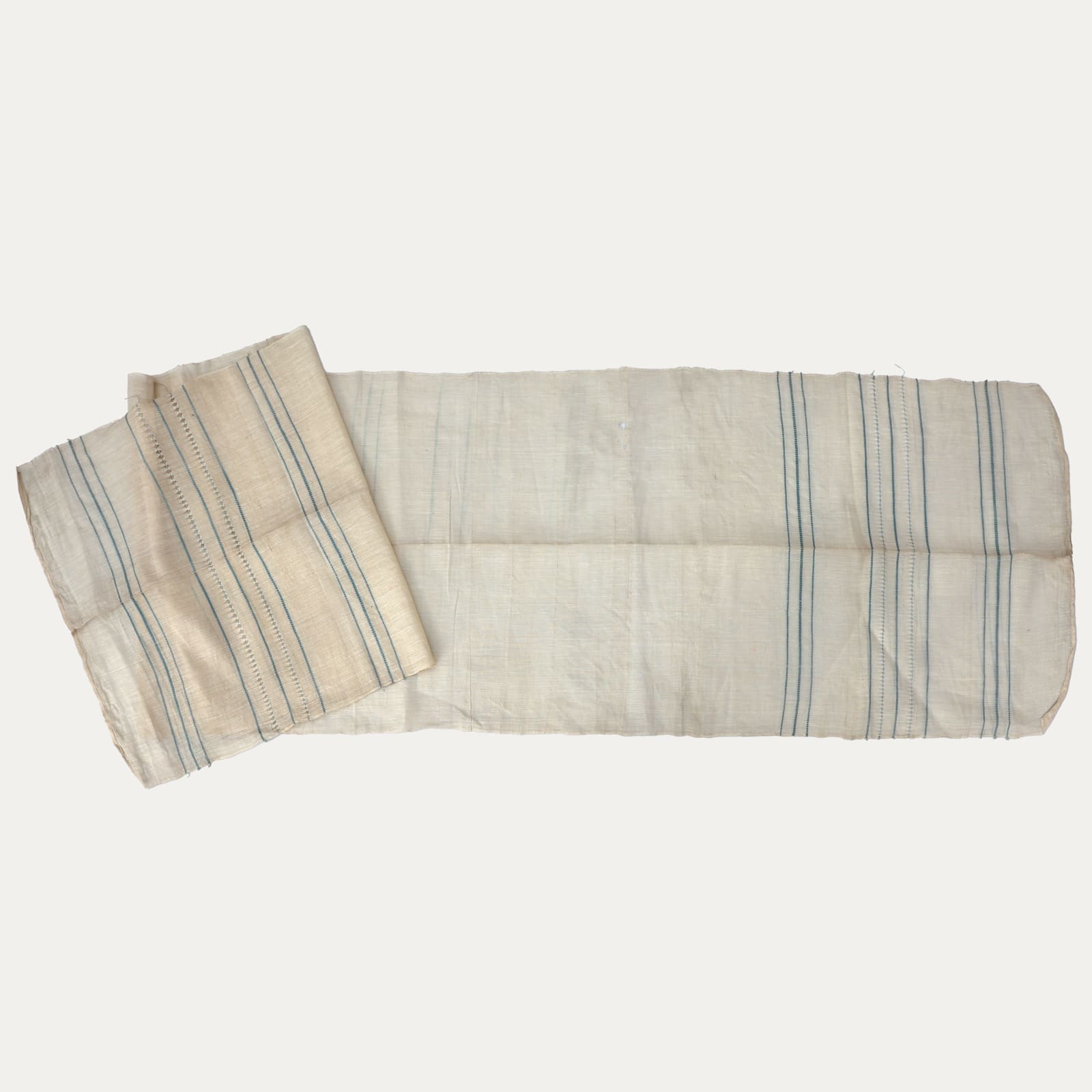 Anatolian Raw Silk with Blue Stripe