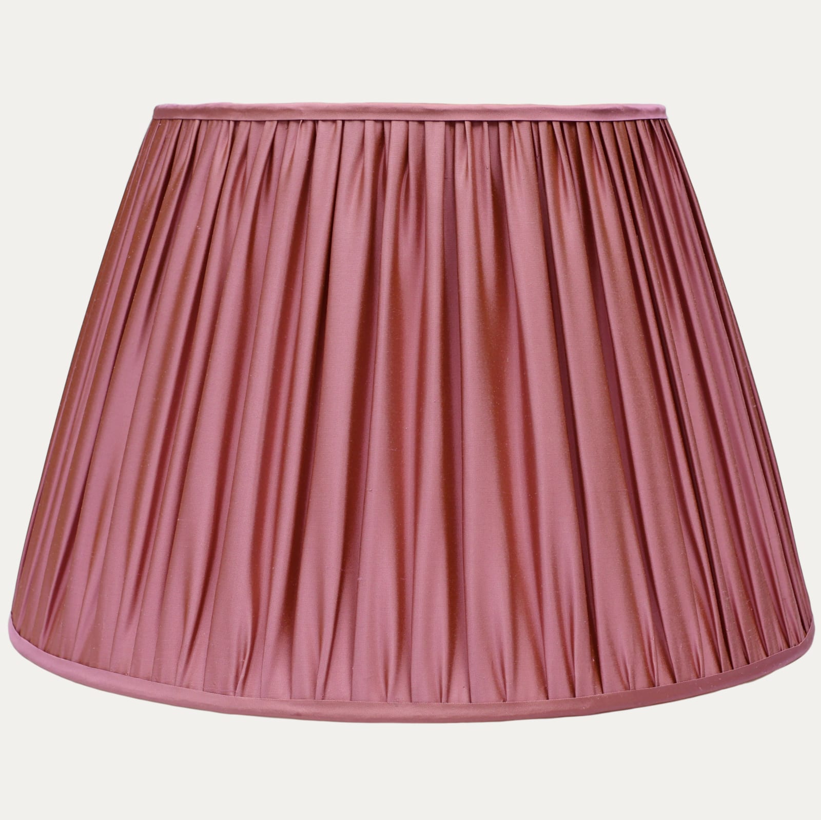 Indian Douppion Strawberry Handsewn Gathered Lampshade