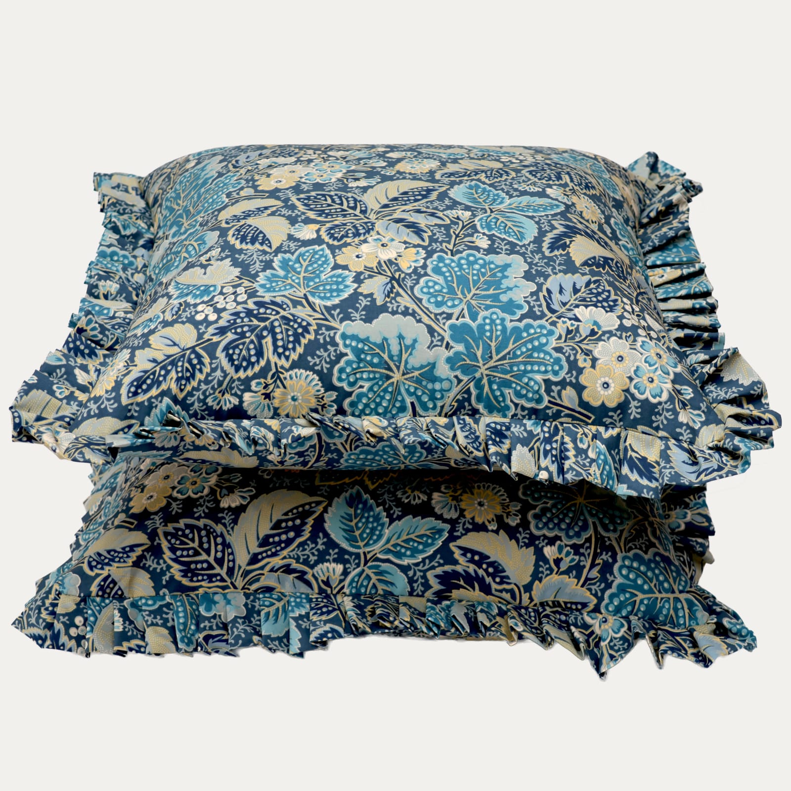 Decors Barbares Dans le Foret Blue Decorative Cushion with Frill