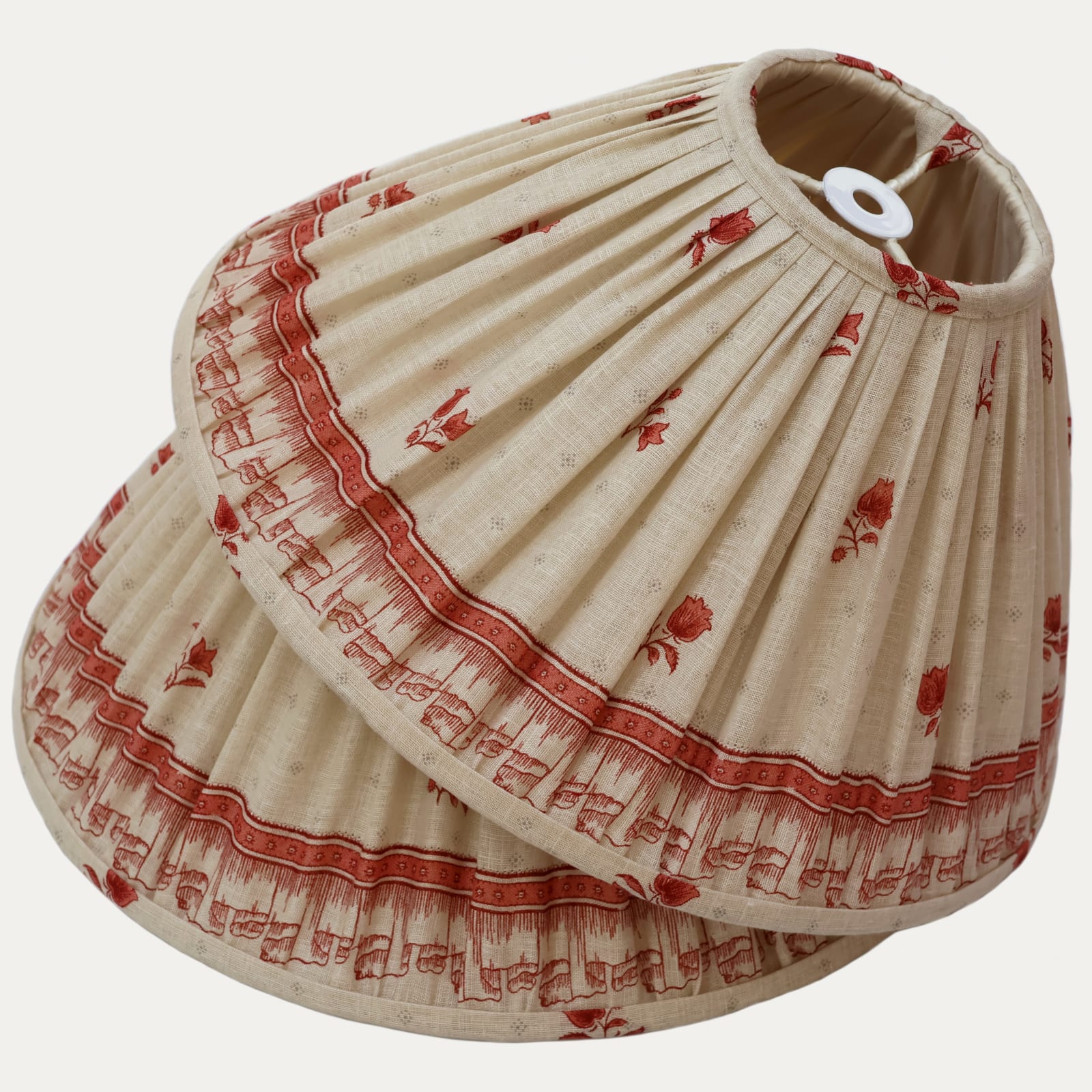 Decors Barbares Red Polonaise Handsewn Coolie Lampshade