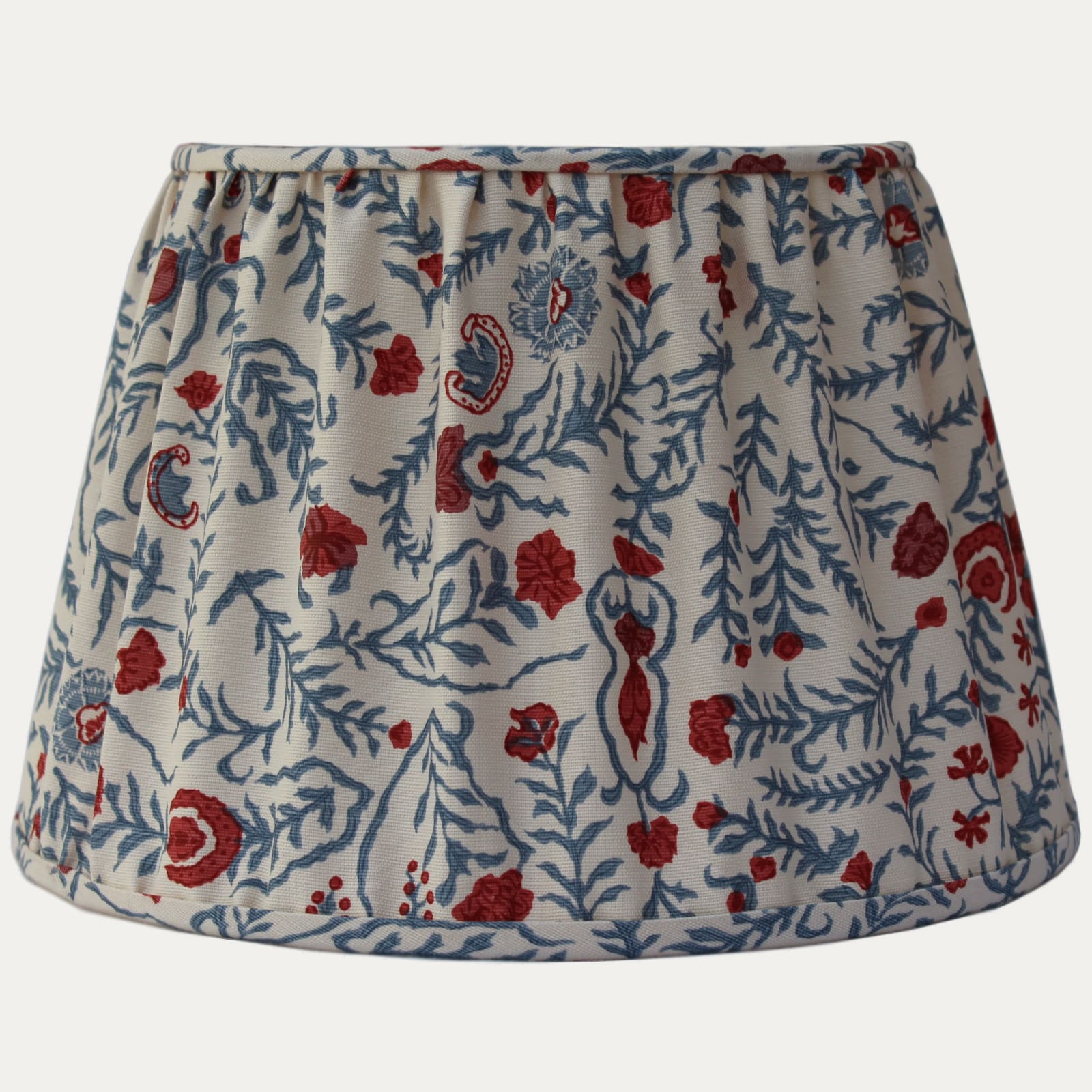Bennison Cinnabar Faded on Oyster Lampshade