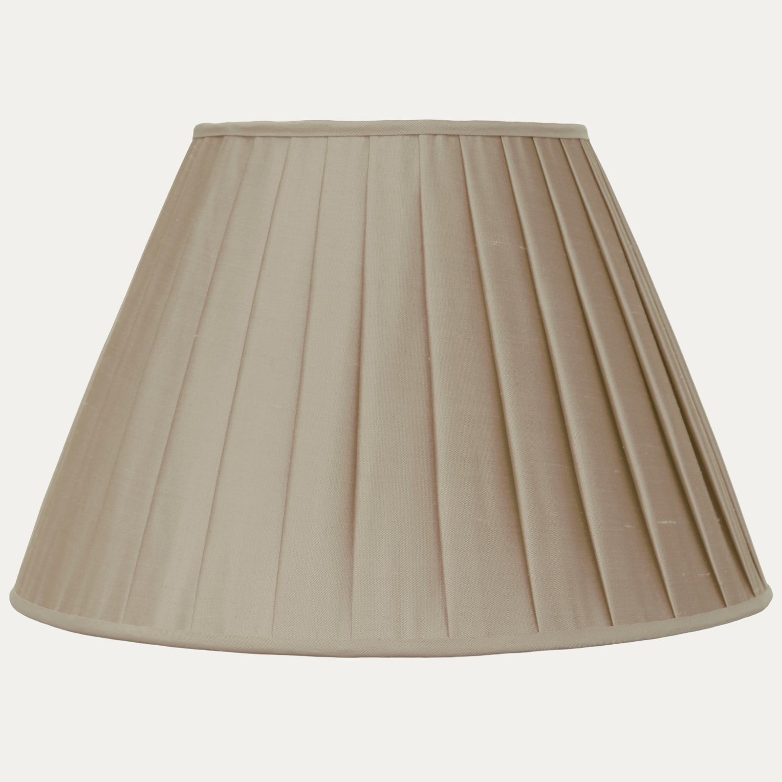 Oyster Faille Hamilton Silk Box Pleated Lampshade