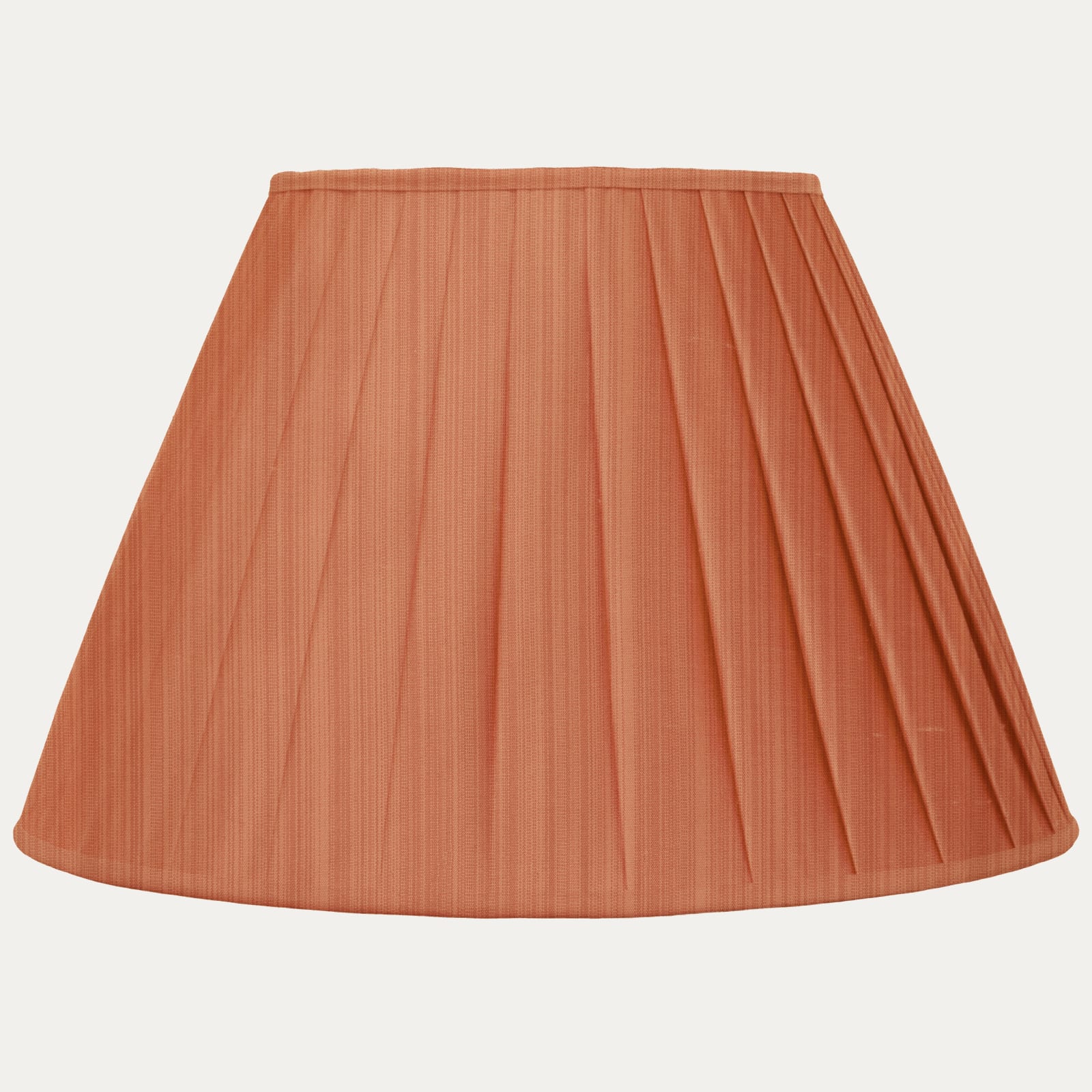 Persimmon Taffeta Silk Box Pleated Lampshade