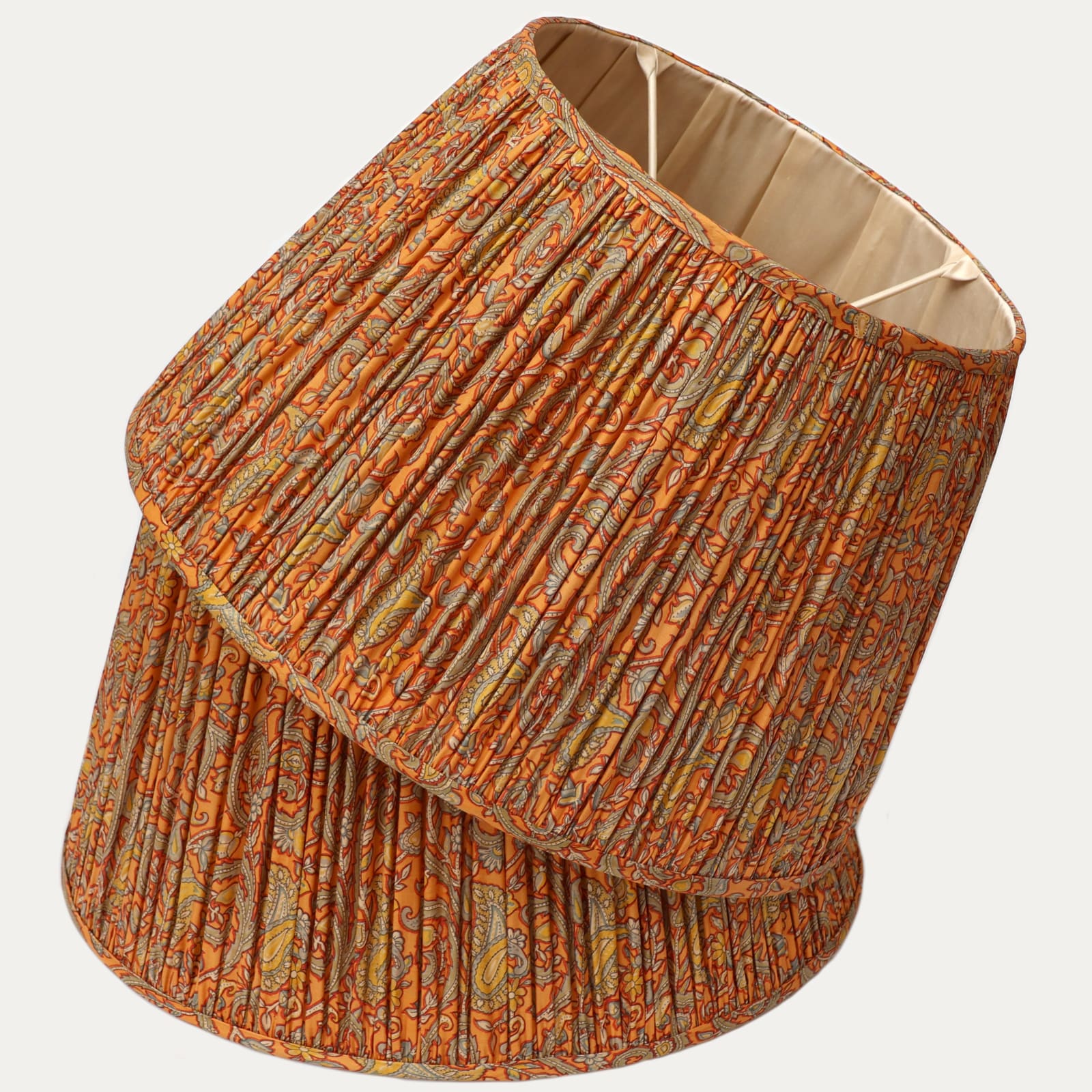 Lovely Floral Paisley Handsewn Vintage Sari Lampshade