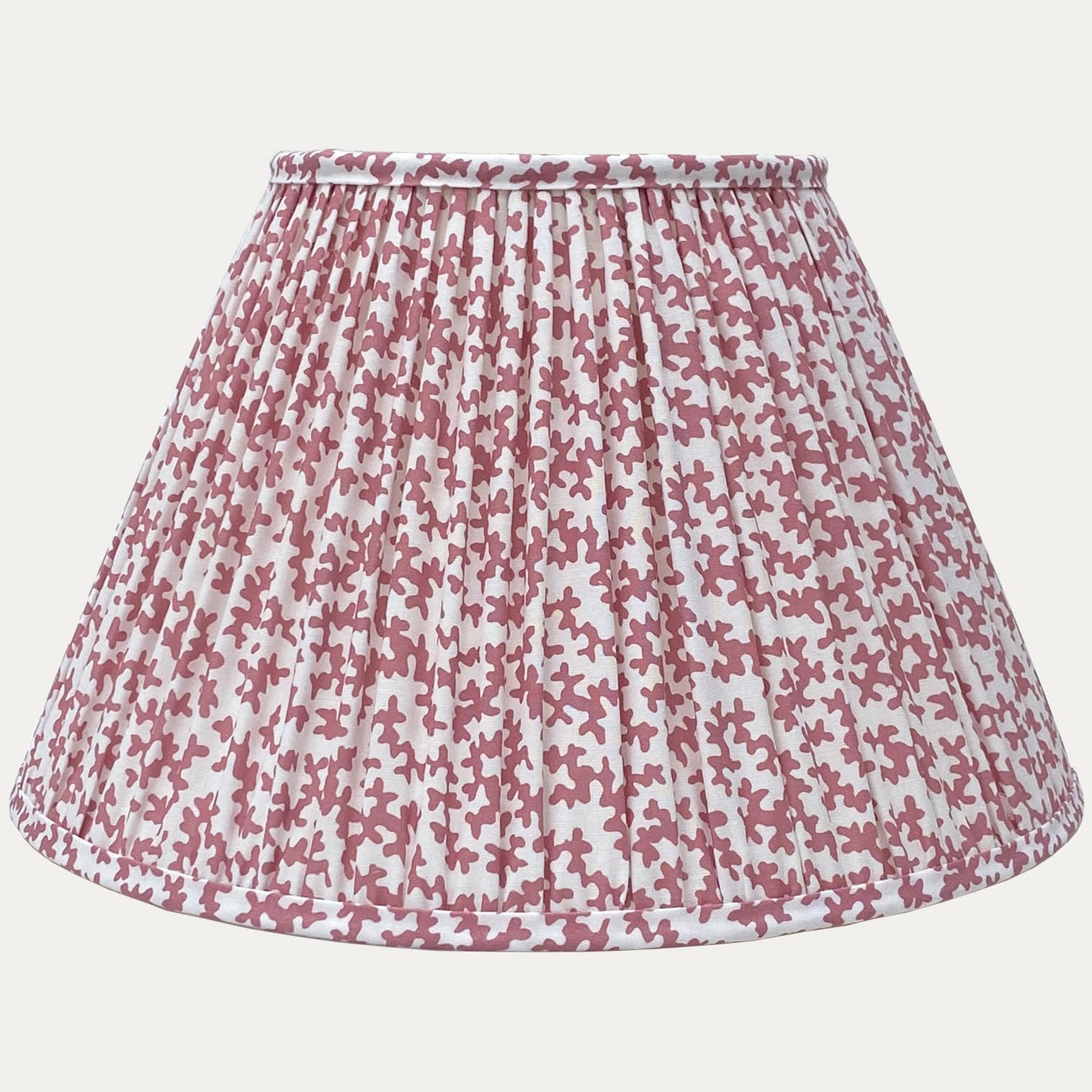Sibyl Colefax & John Fowler Pink Seaweed on Cotton Lampshade