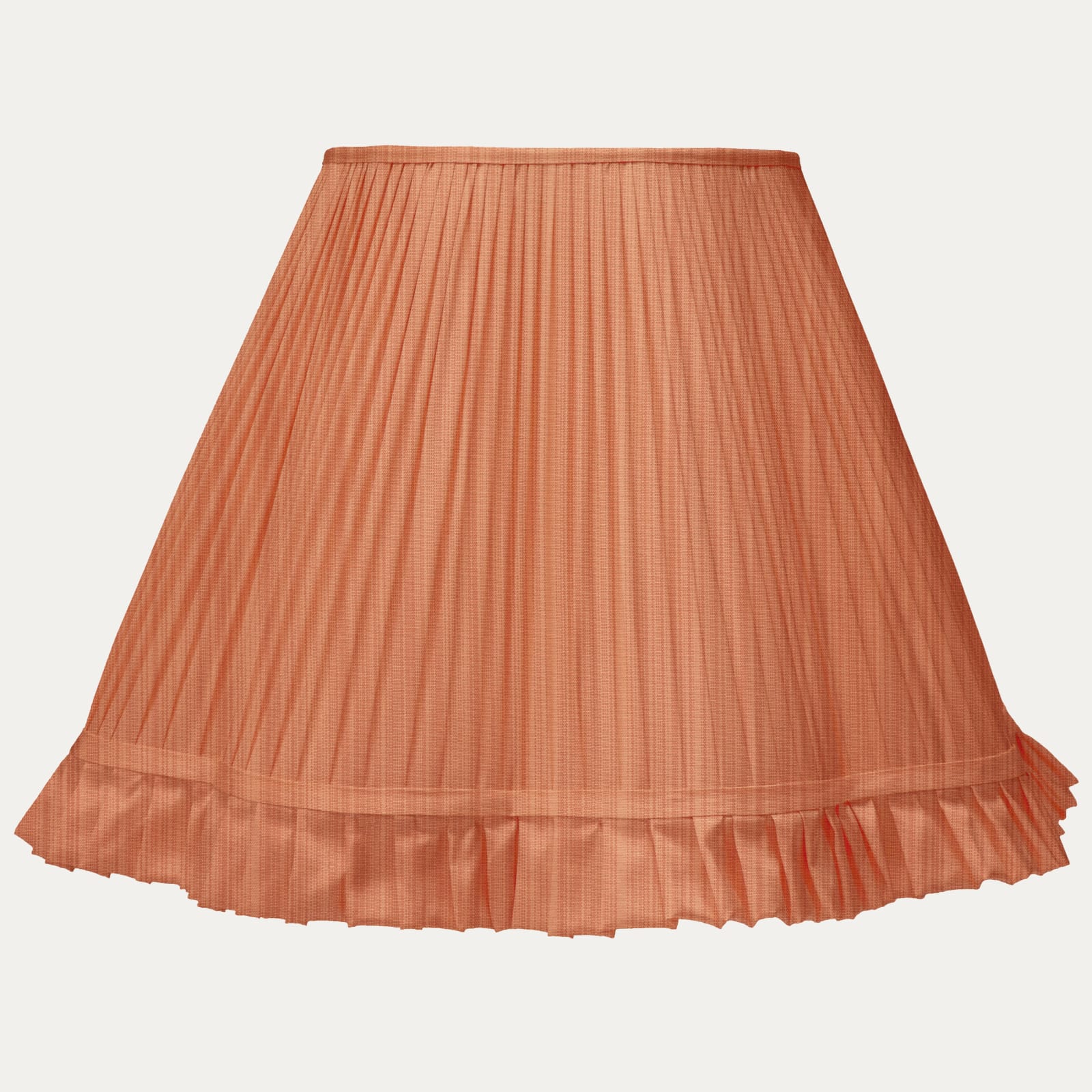Persimmon Taffeta Silk Scallop Lampshade