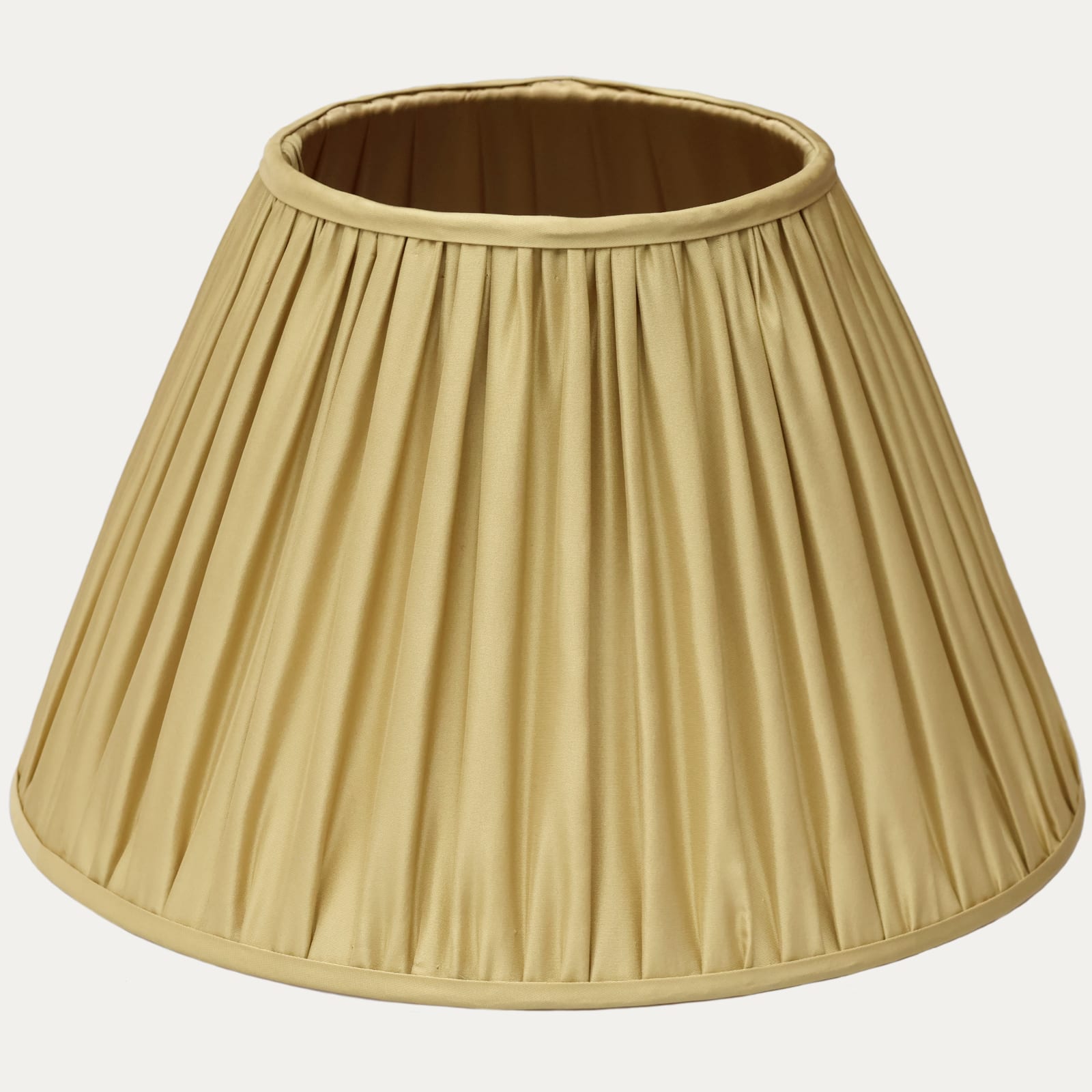Taffetas Fontanges Pale Gold Silk Handsewn Empire Lampshade