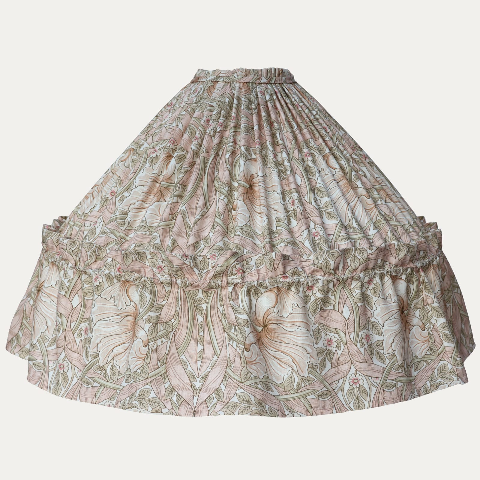 Morris & Co Pimpernel Cochineal Pink Handsewn Hanging Pendant Lampshade