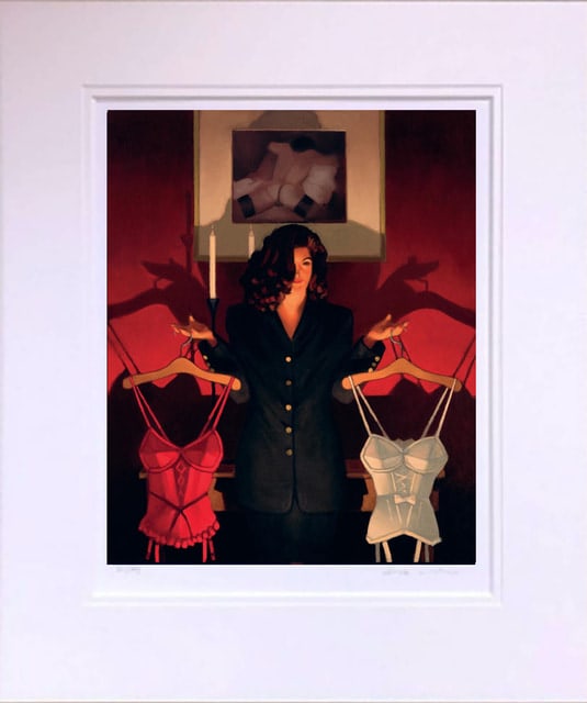Jack Vettriano Heaven or Hell The Sweetest Choice Mounted