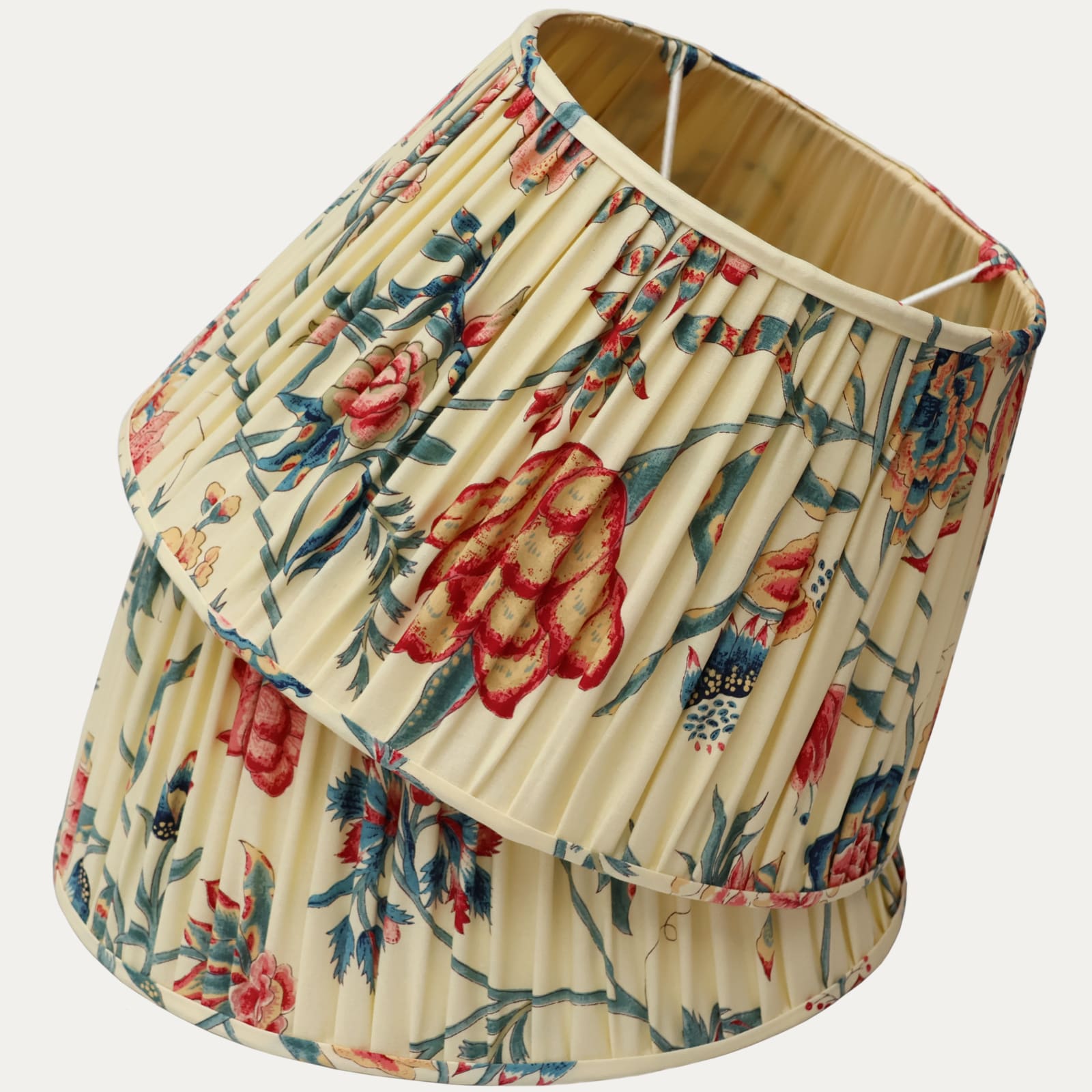 Pierre Frey Braquenie Saint Leger Bleu Rose Handsewn Lampshade