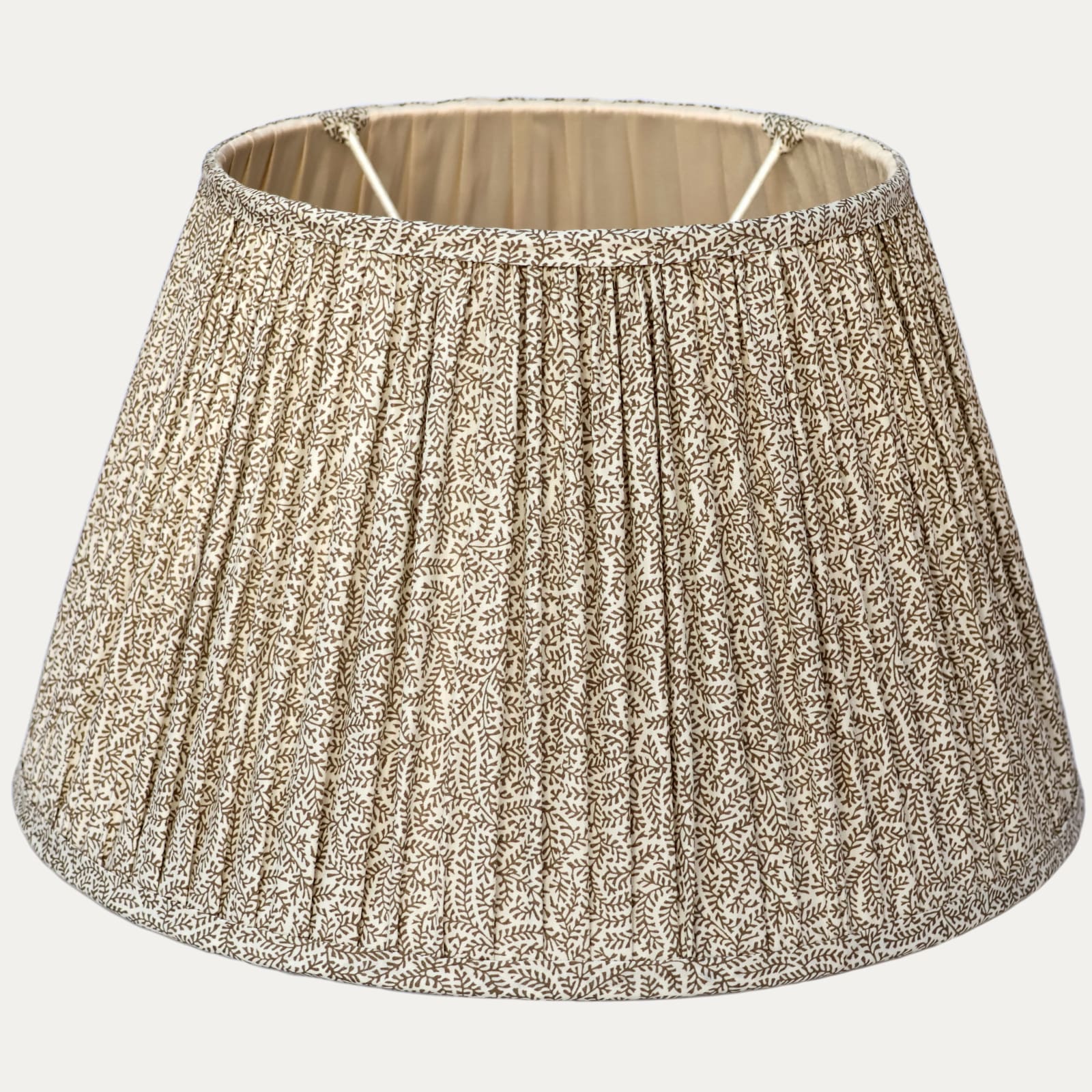 Soane Coral in Chestnut Handsewn Gathered Lampshade
