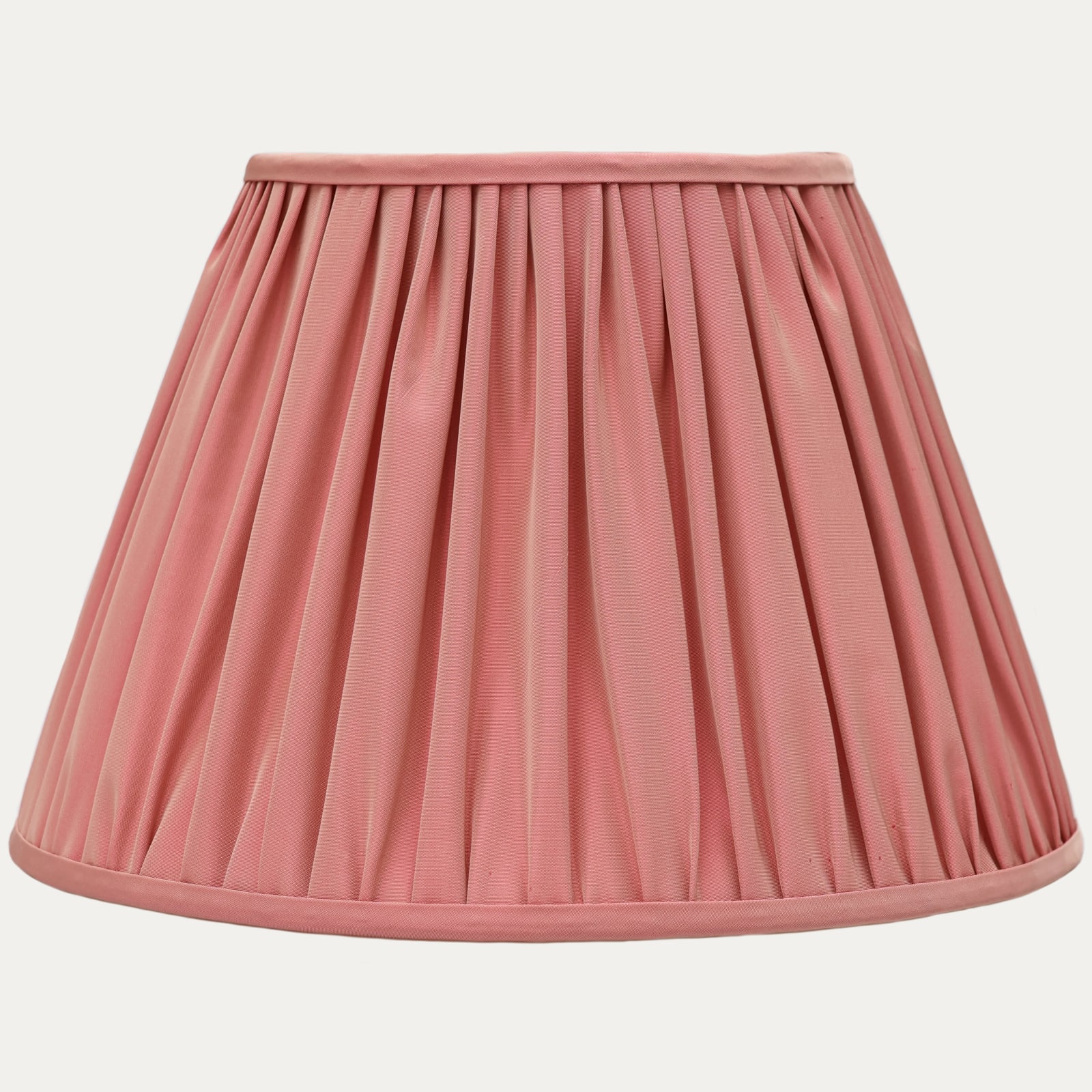 Dusty Pink Shot Silk Handsewn Gathered Lampshade