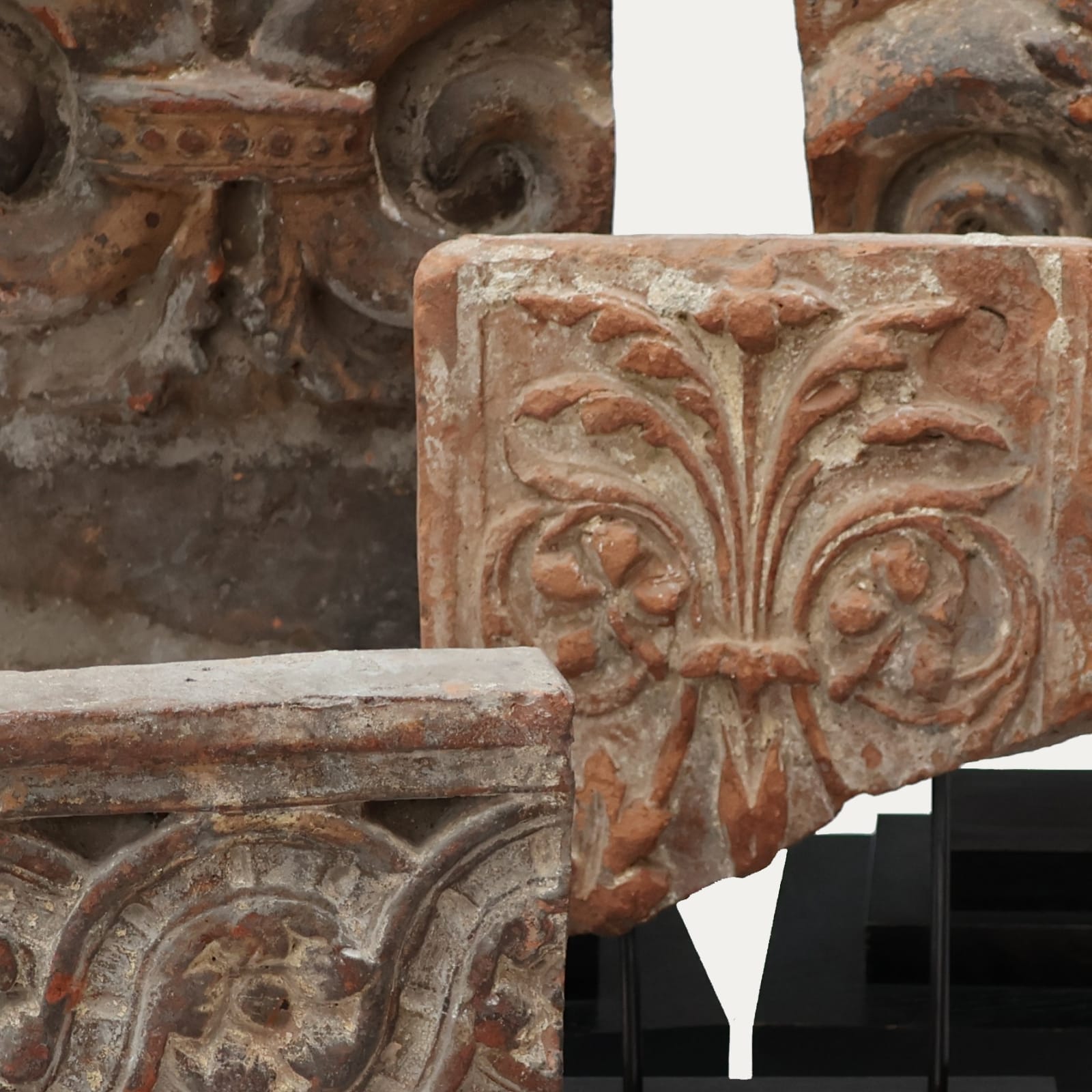 Five Italian Venetian Terracotta Frieze Fragments