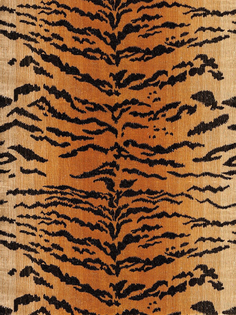 Scalamandre Tiger Silk Handwoven Black on Gold