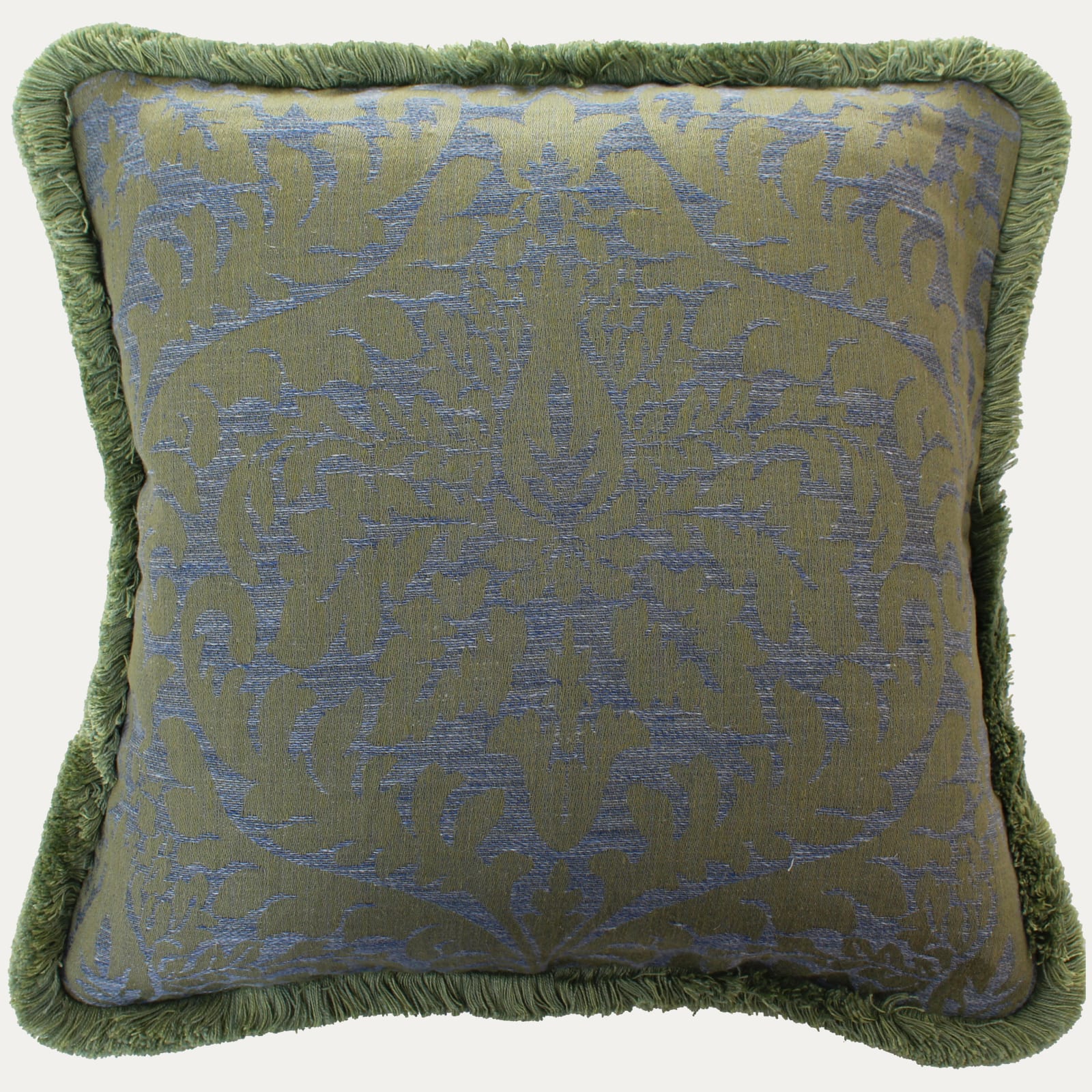 Patrick Gallagher Tessuti Olimpia Portofino Cushion with Brush Fringe