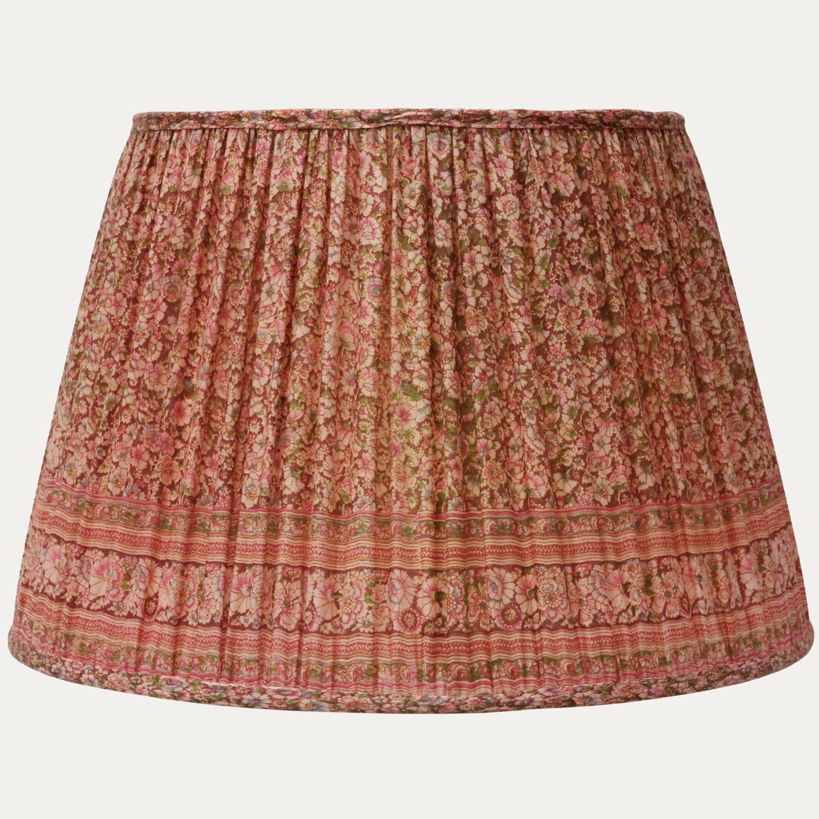 Delicate Floral Handsewn Sari Lampshade