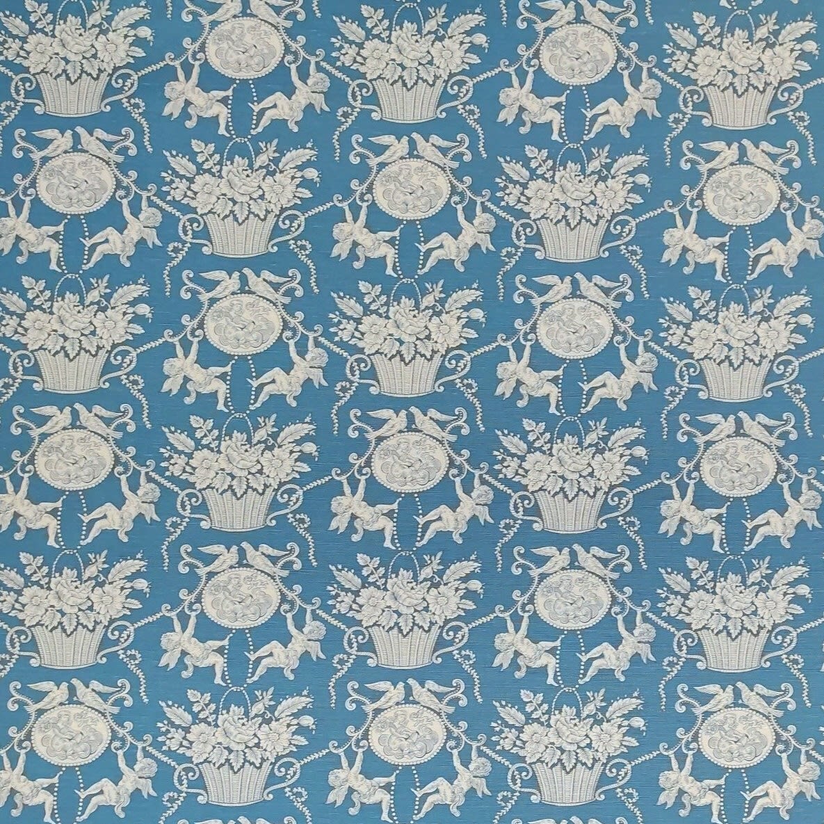 Toile Cherubins Bleu Crème