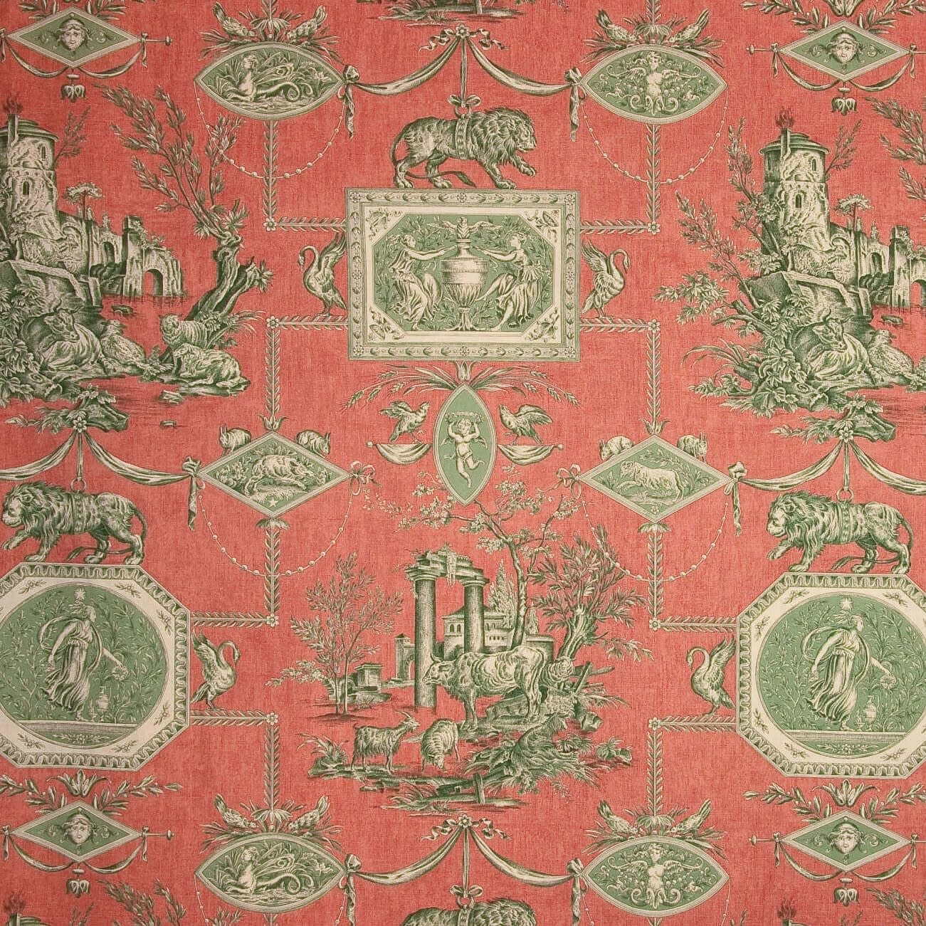 Les Muses Et Le Lion Vert Corail