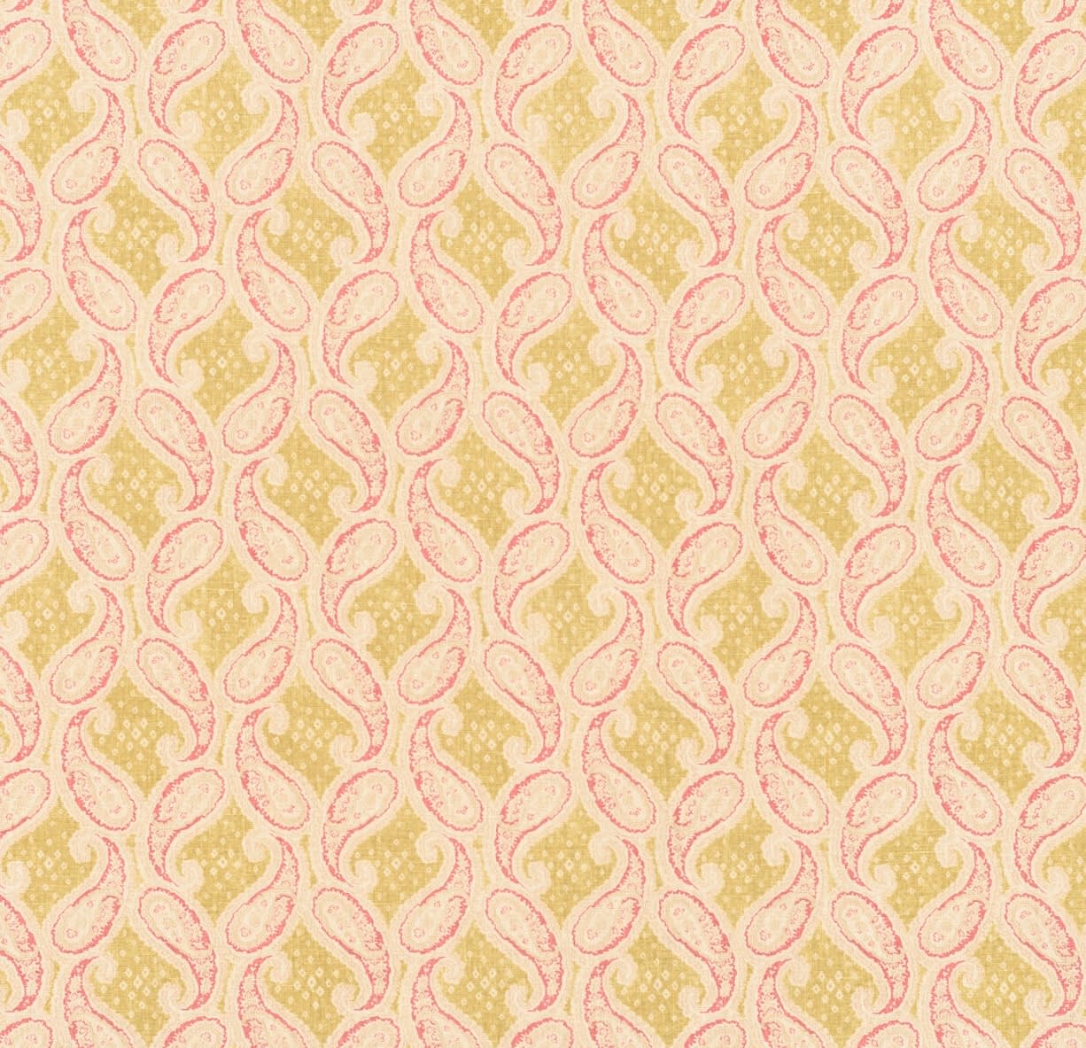 Calicut Paisley Yellow On Beige