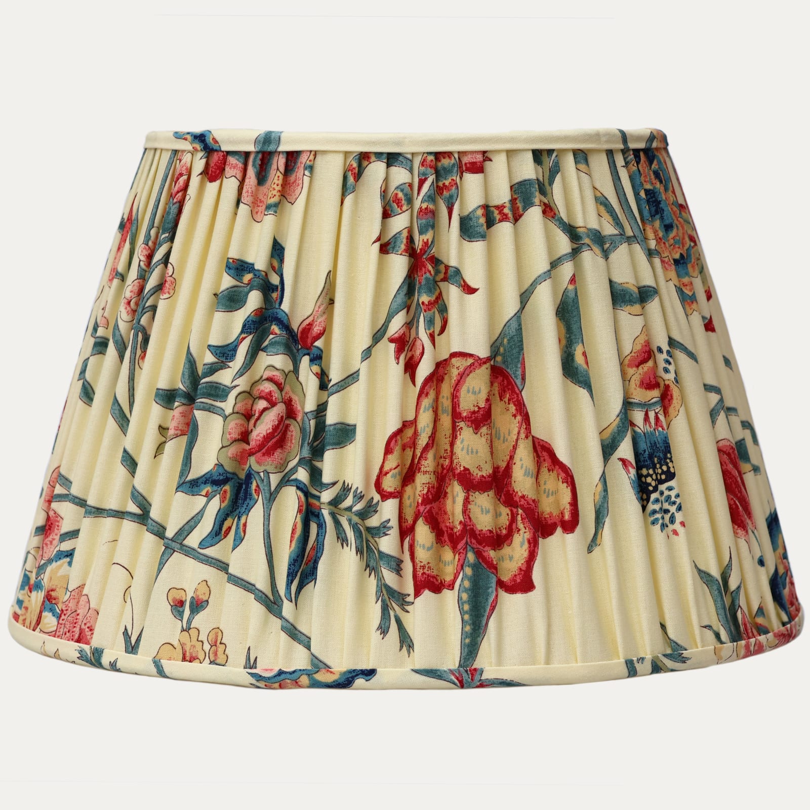 Pierre Frey Braquenie Saint Leger Bleu Handsewn Gathered Lampshade