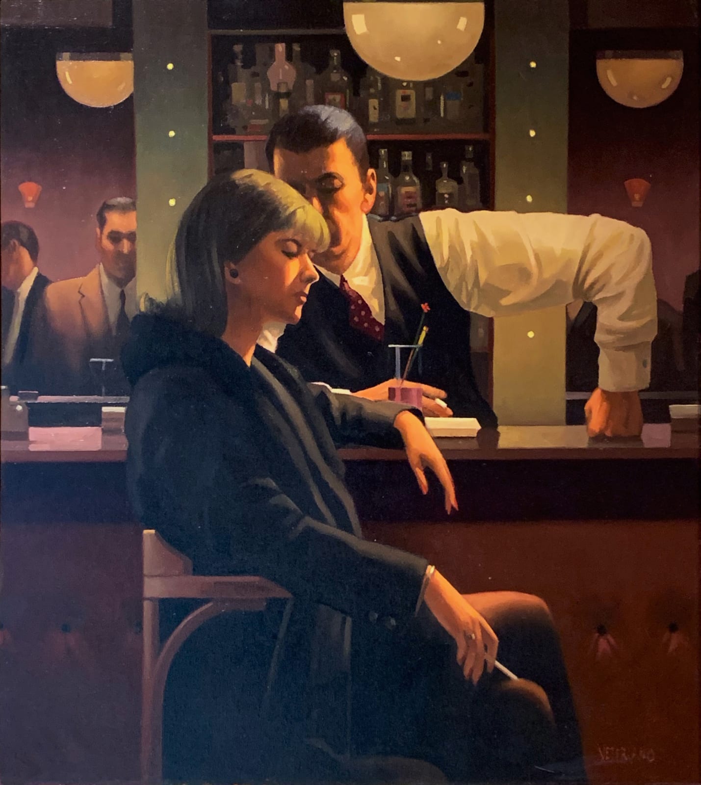 Jack Vettriano Cocktails and Broken Hearts