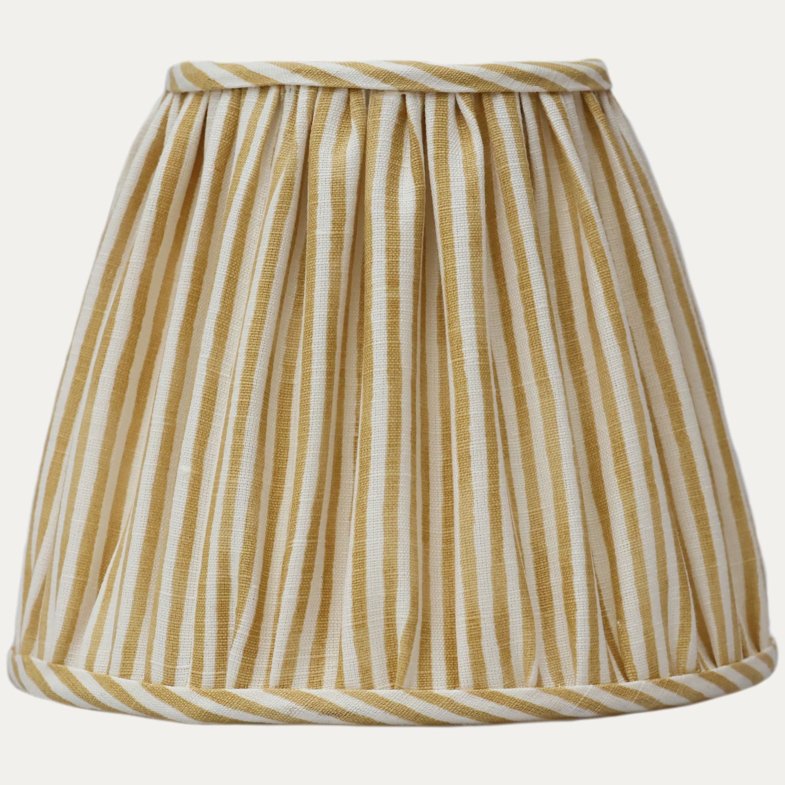 Floren, 7in/18cm Chelsea Textiles Tiny Stripe Faded Yellow Lampshade for Reading Lights