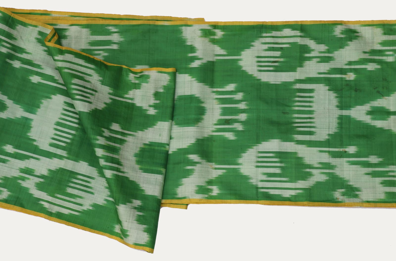 Uzbek Green Silk Ikat