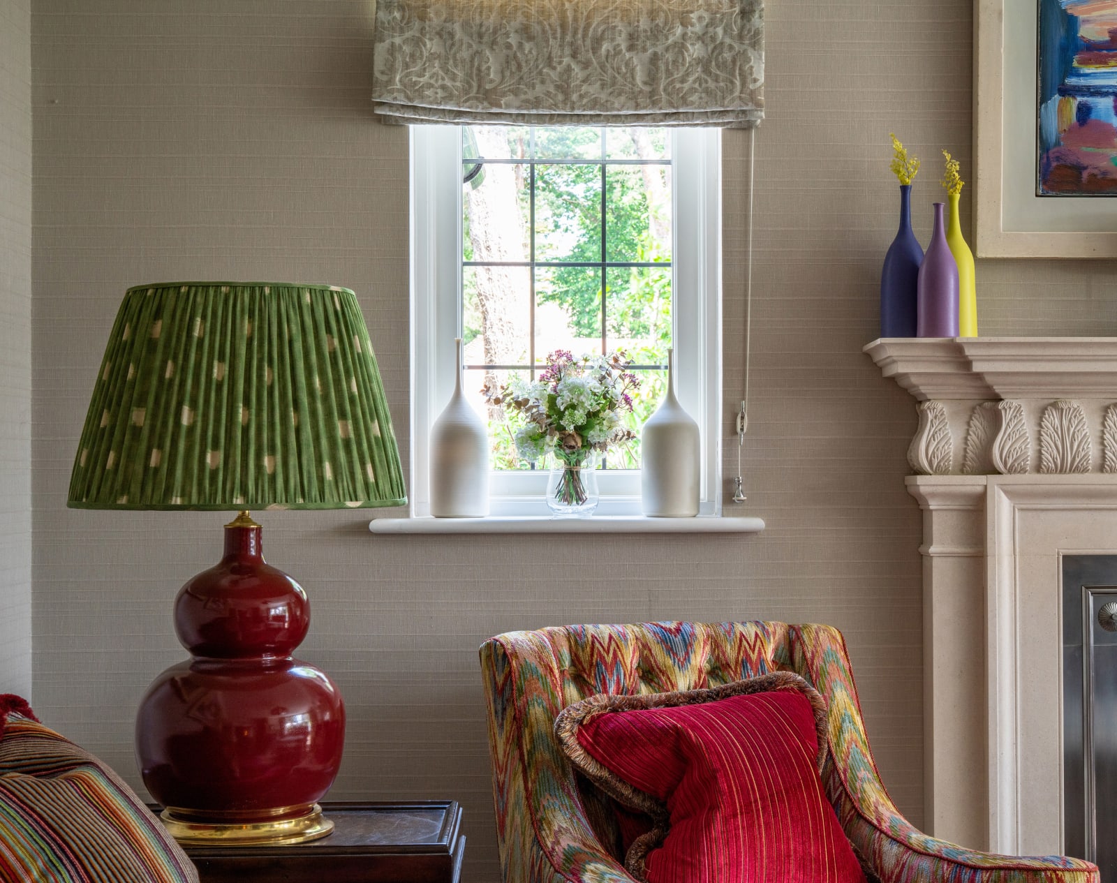 Gorgeous Katie's Ikat Linen Lampshade