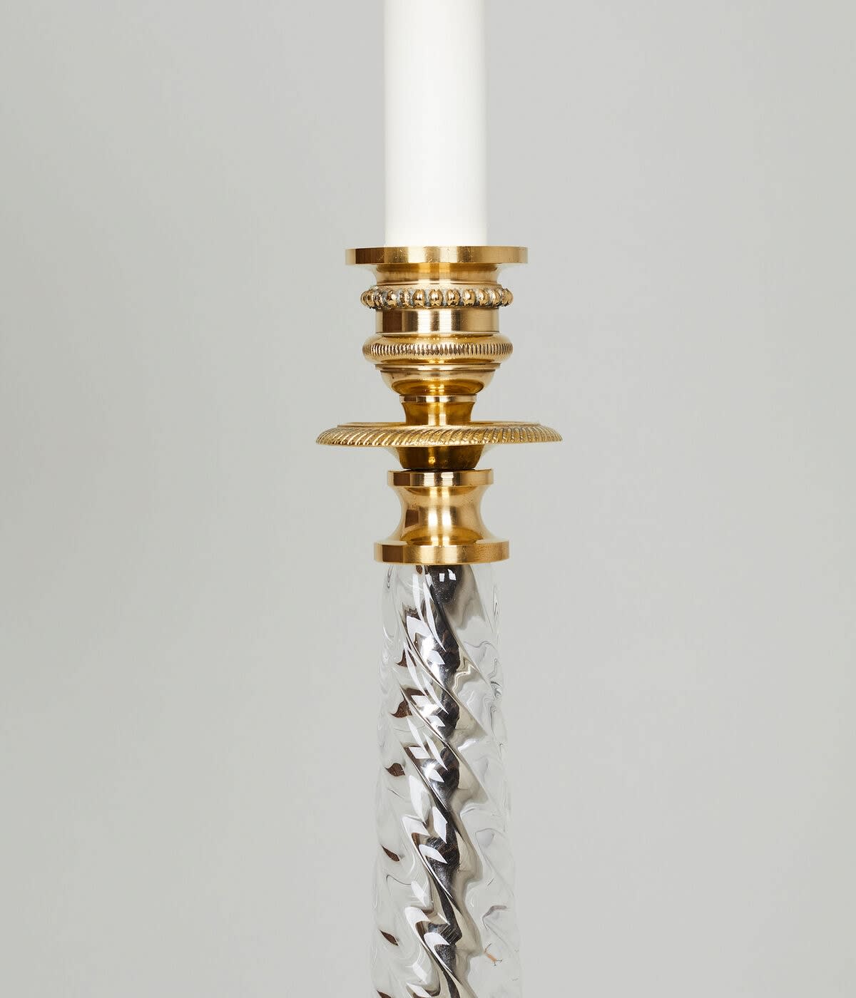 Twisted Glass Candlestick