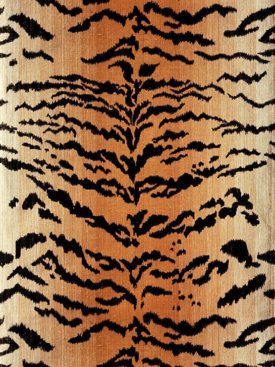 Scalamandre Tiger Silk Handwoven Black on Gold