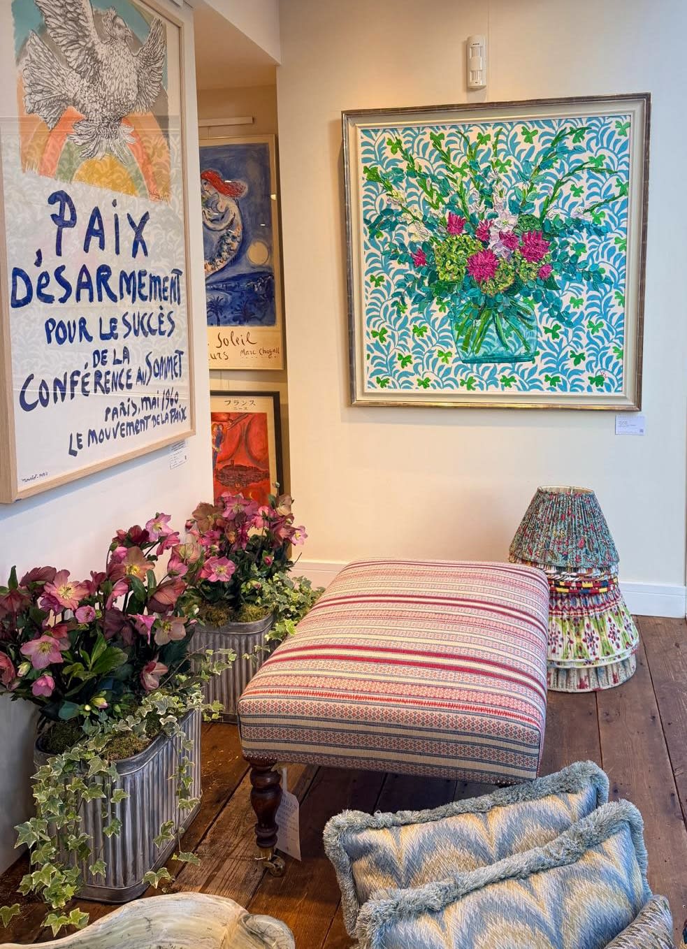 Ottoman Upholstered in Susan Deliss Yashim