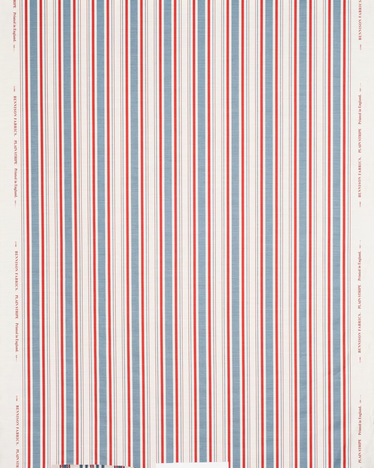 Plain Stripe Blue Red On Oyster