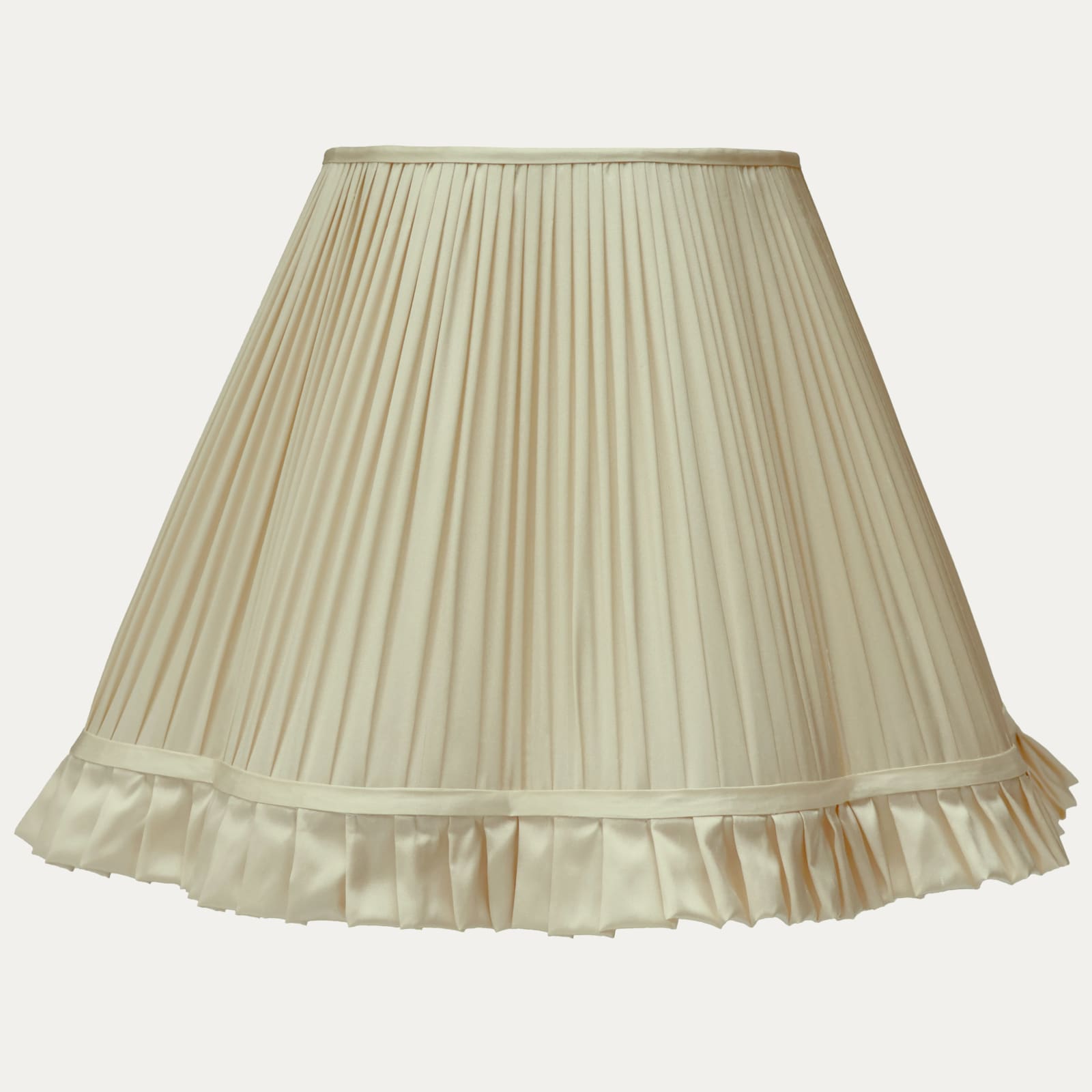 Avocado Taffetas Fontages Silk Scallop Lampshade