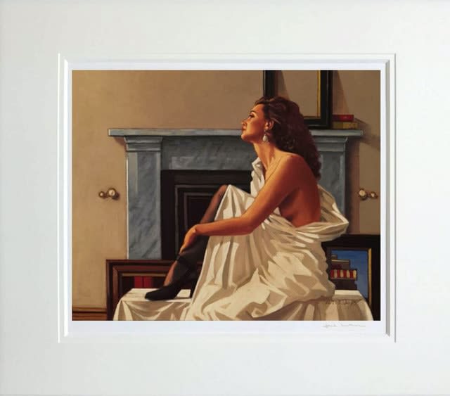 Jack Vettriano Model in White Mounted