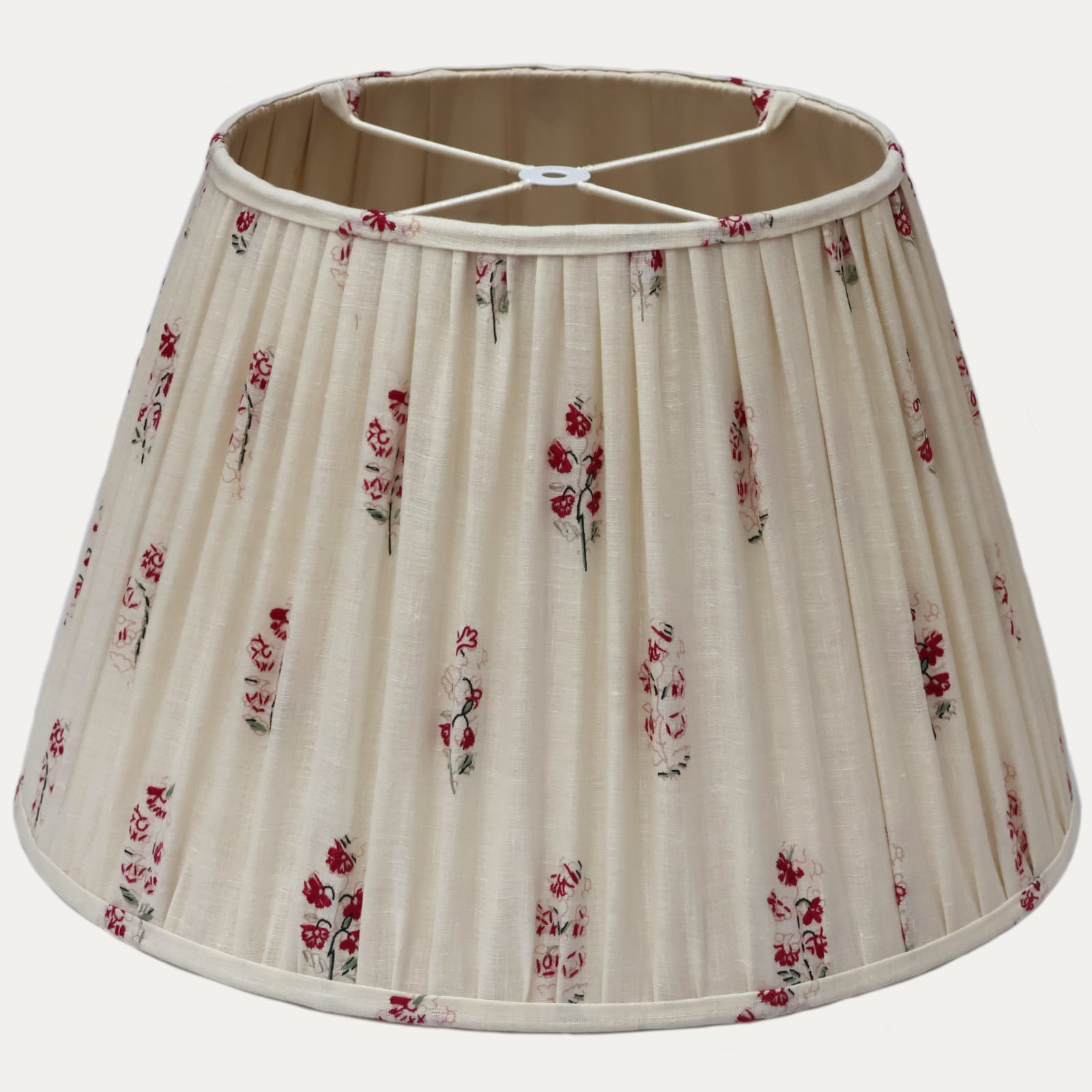 Robert Kime Ghost Embroidered Fabric Hand-Sewn Lampshade